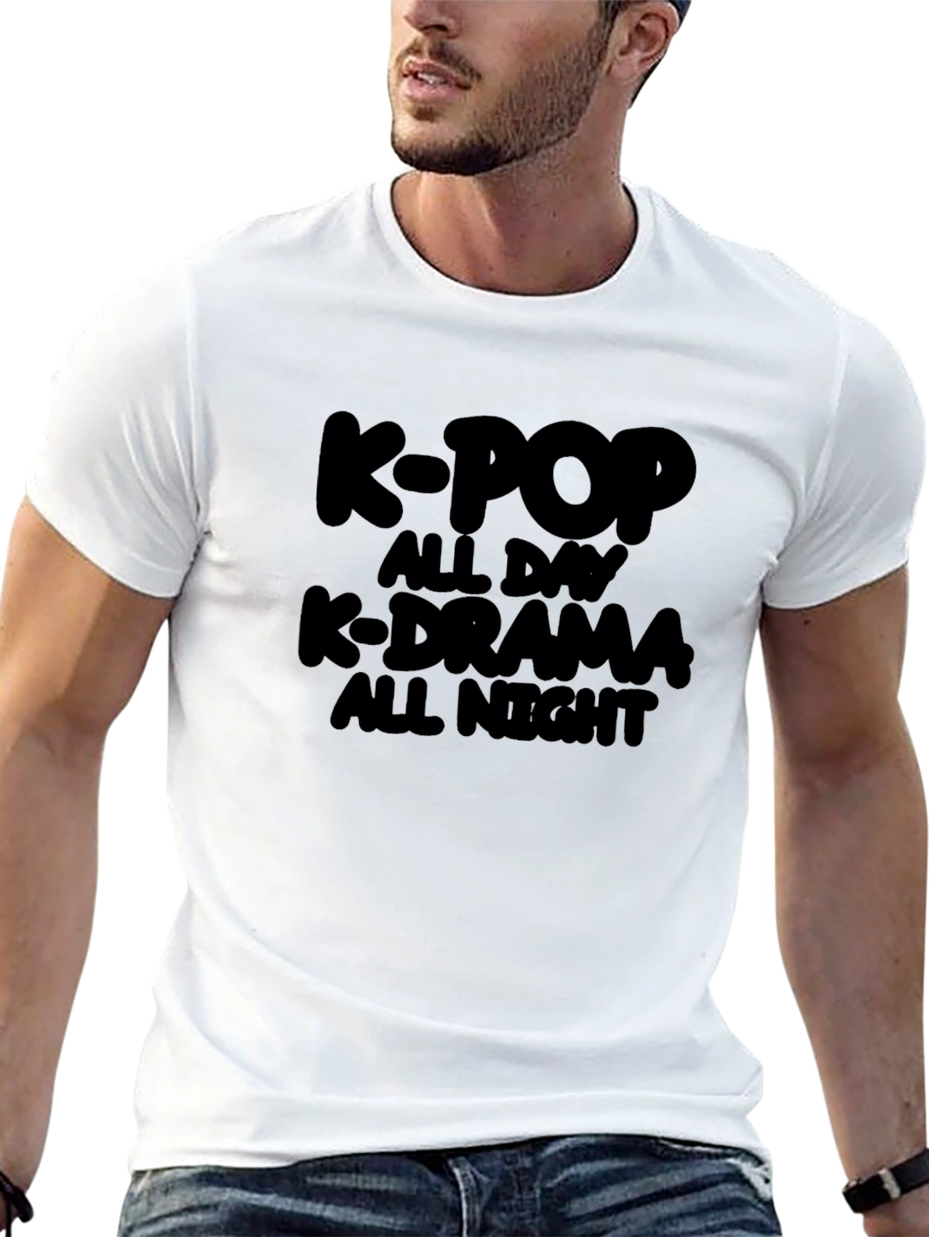 K-Pop All Day K-Drama All Night Graphic Tee