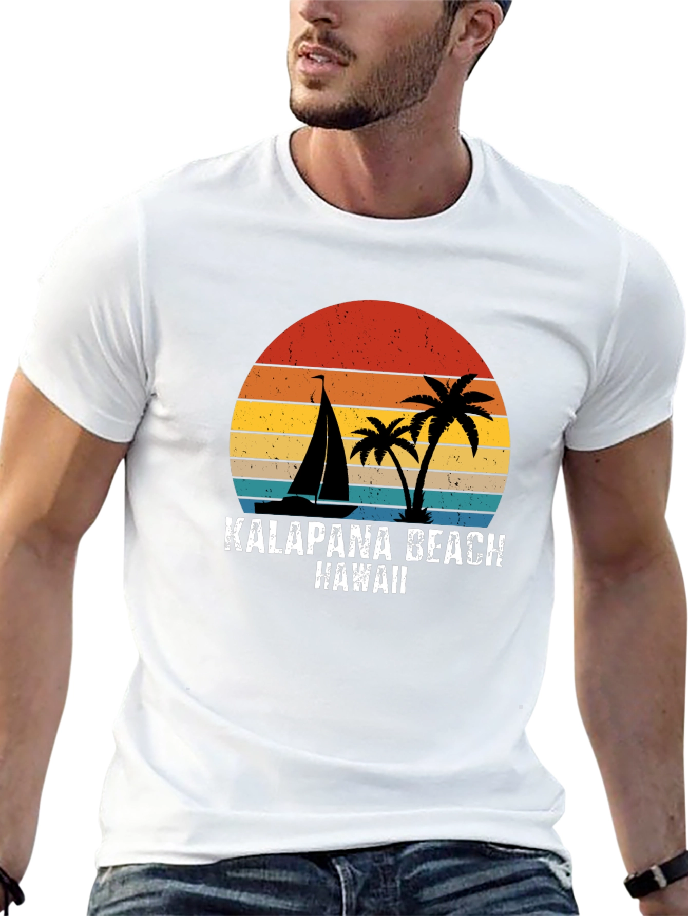 Kalapana Beach Hawaii Retro T-Shirt