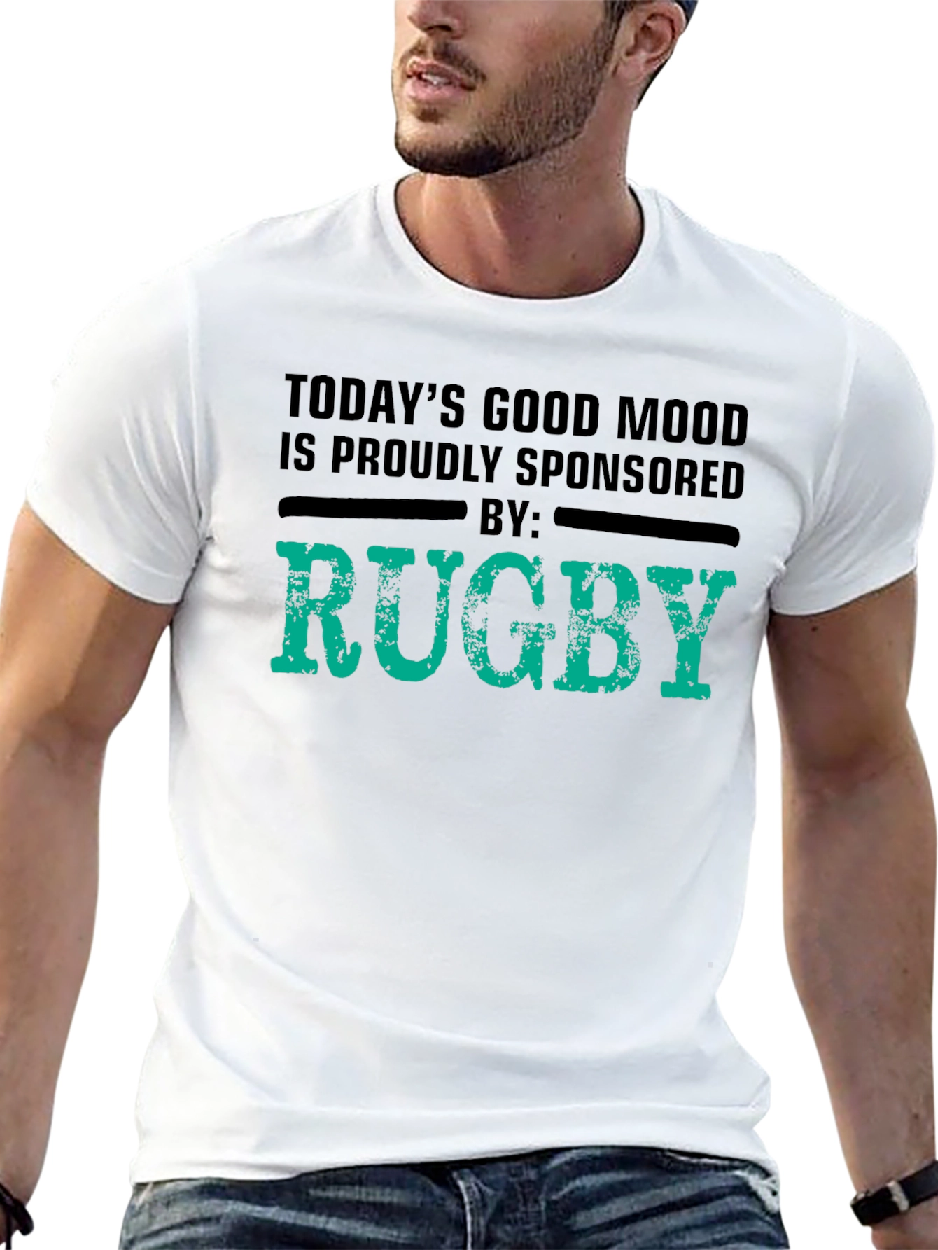 Rugby Sponsored Good Mood Black T-Shirt
