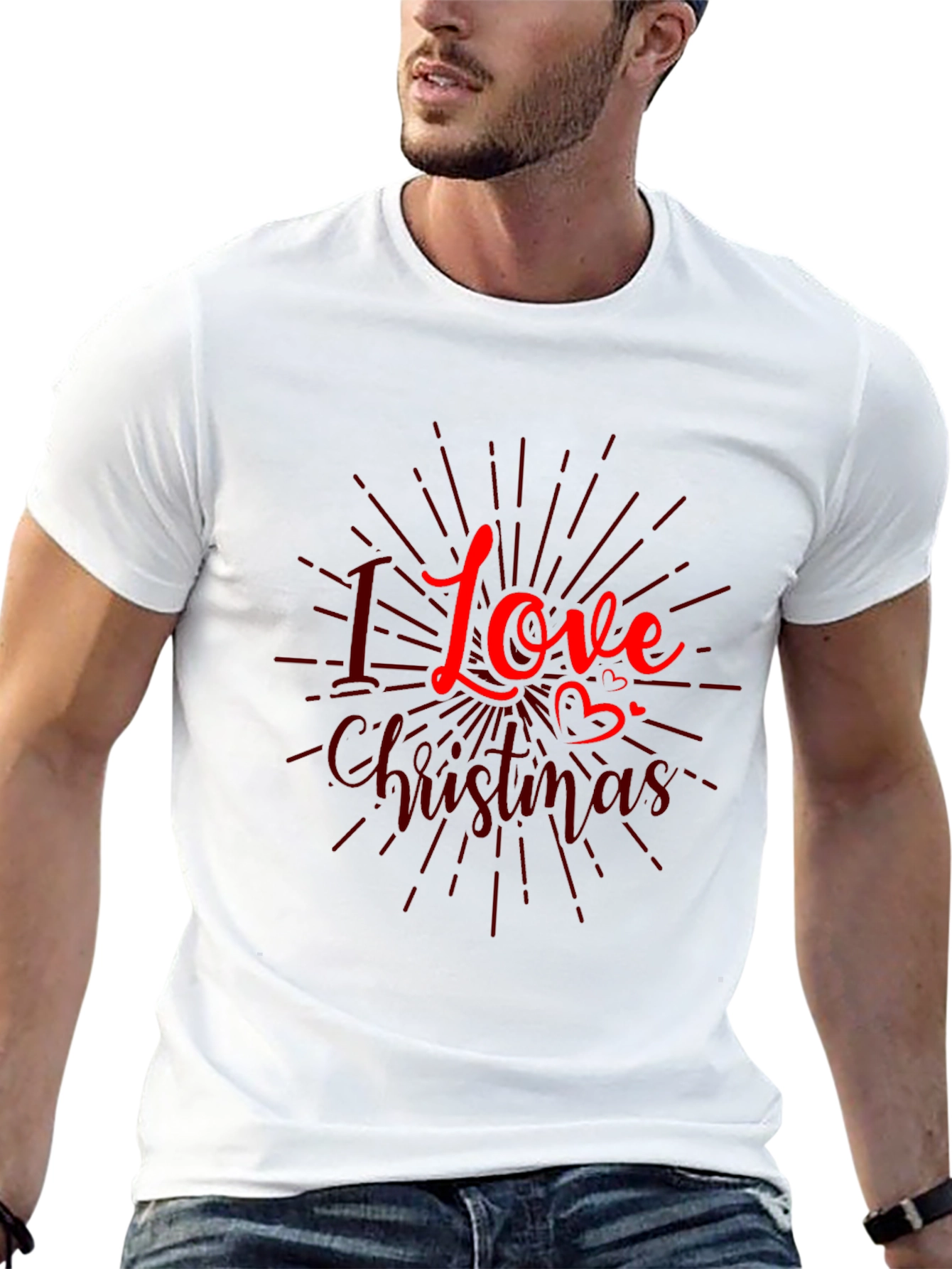 I Love Christmas Graphic Tee - Holiday Season Shirt