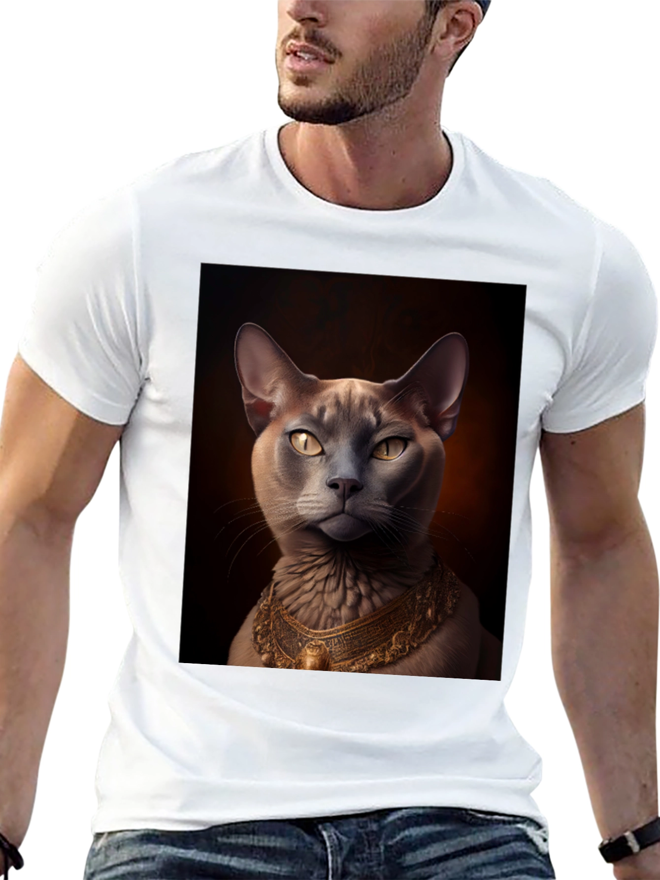Royal Cat Graphic Tee - Black T-Shirt