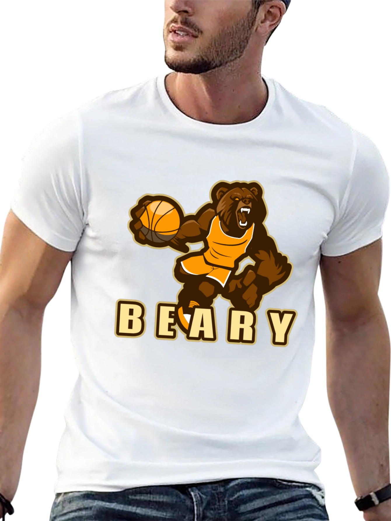 Beary Basketball T-Shirt - Funny Sports Tee