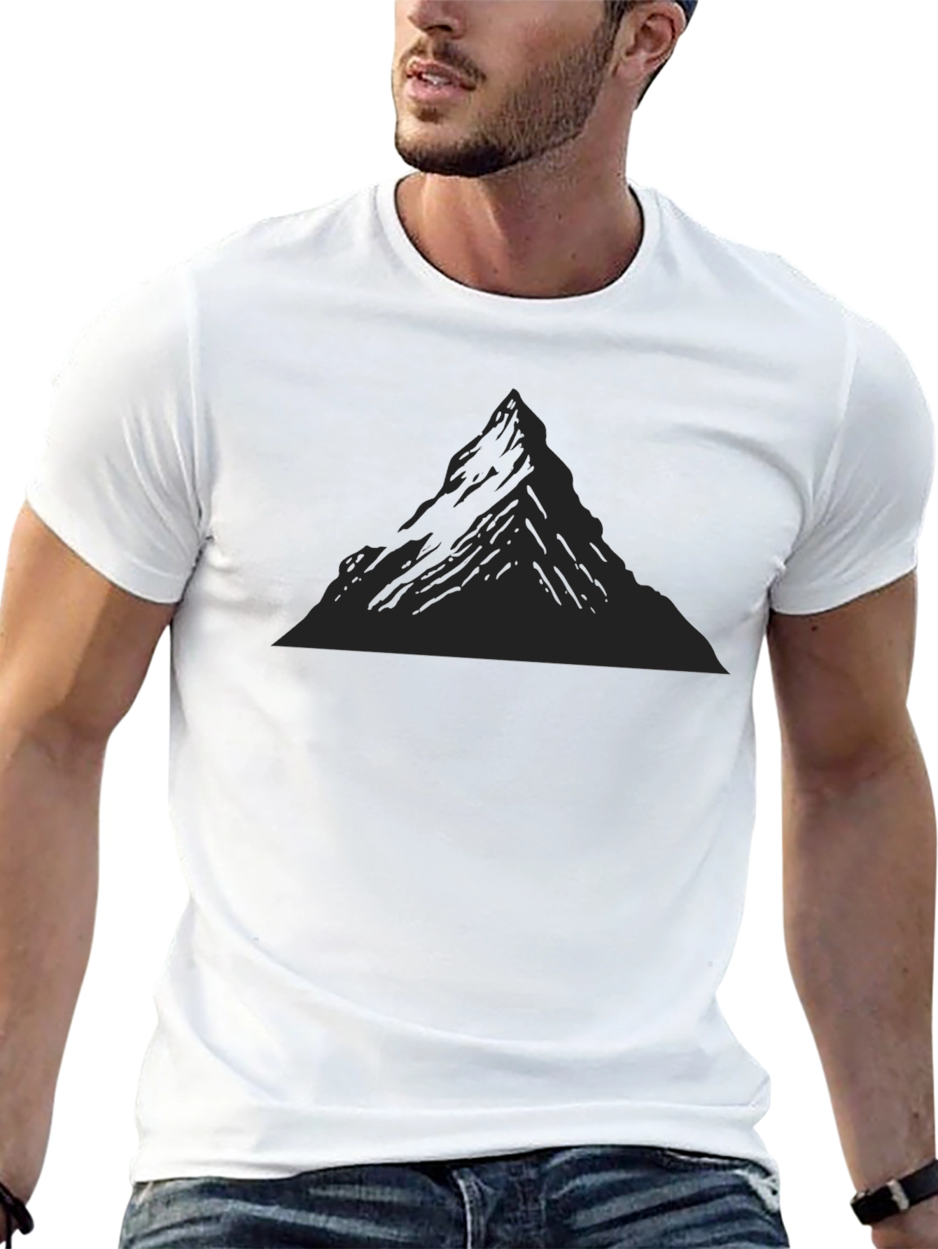Mountain Peak Graphic T-Shirt - Soft Cotton Blend