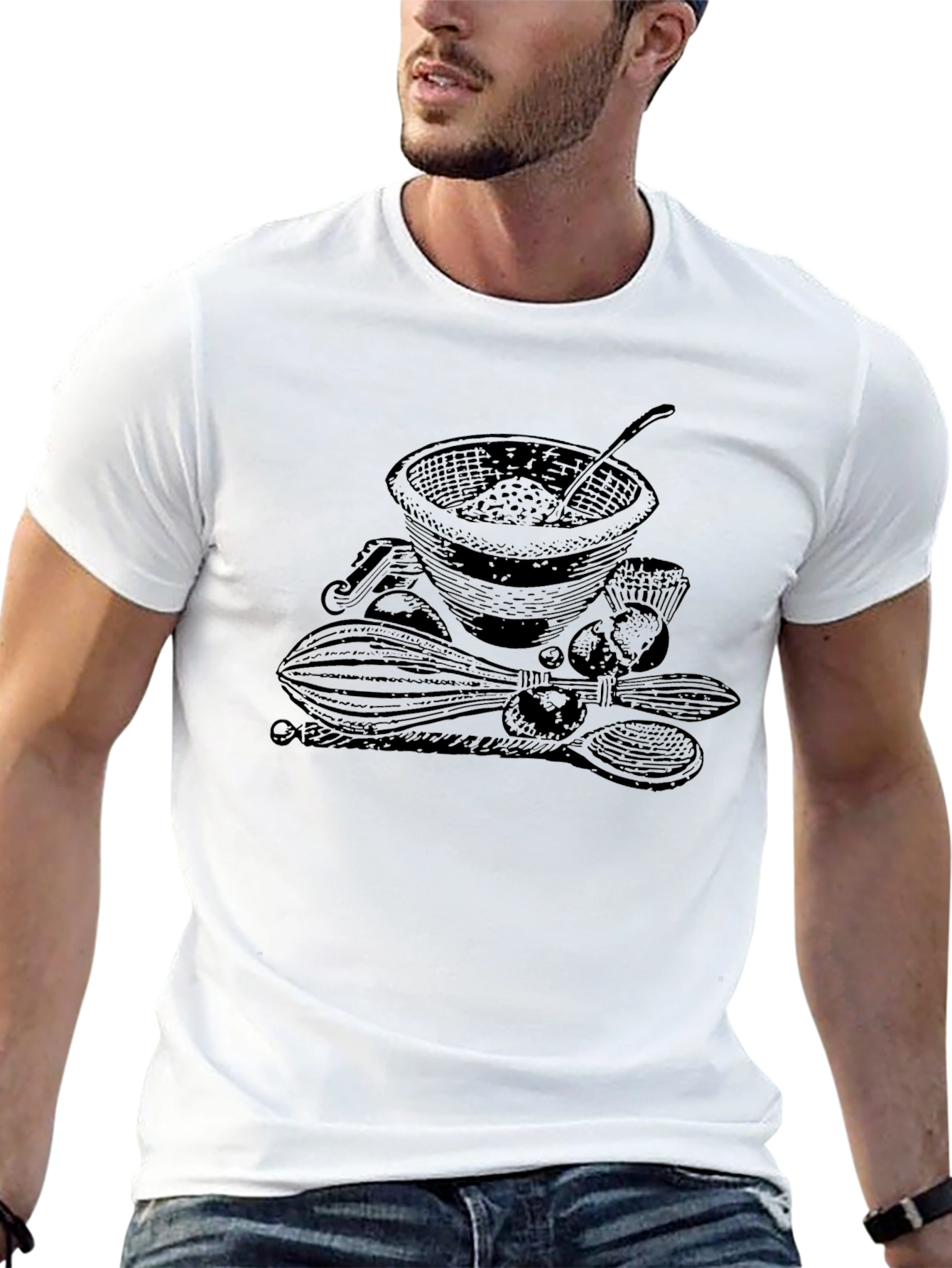 Baking Design Black T-Shirt