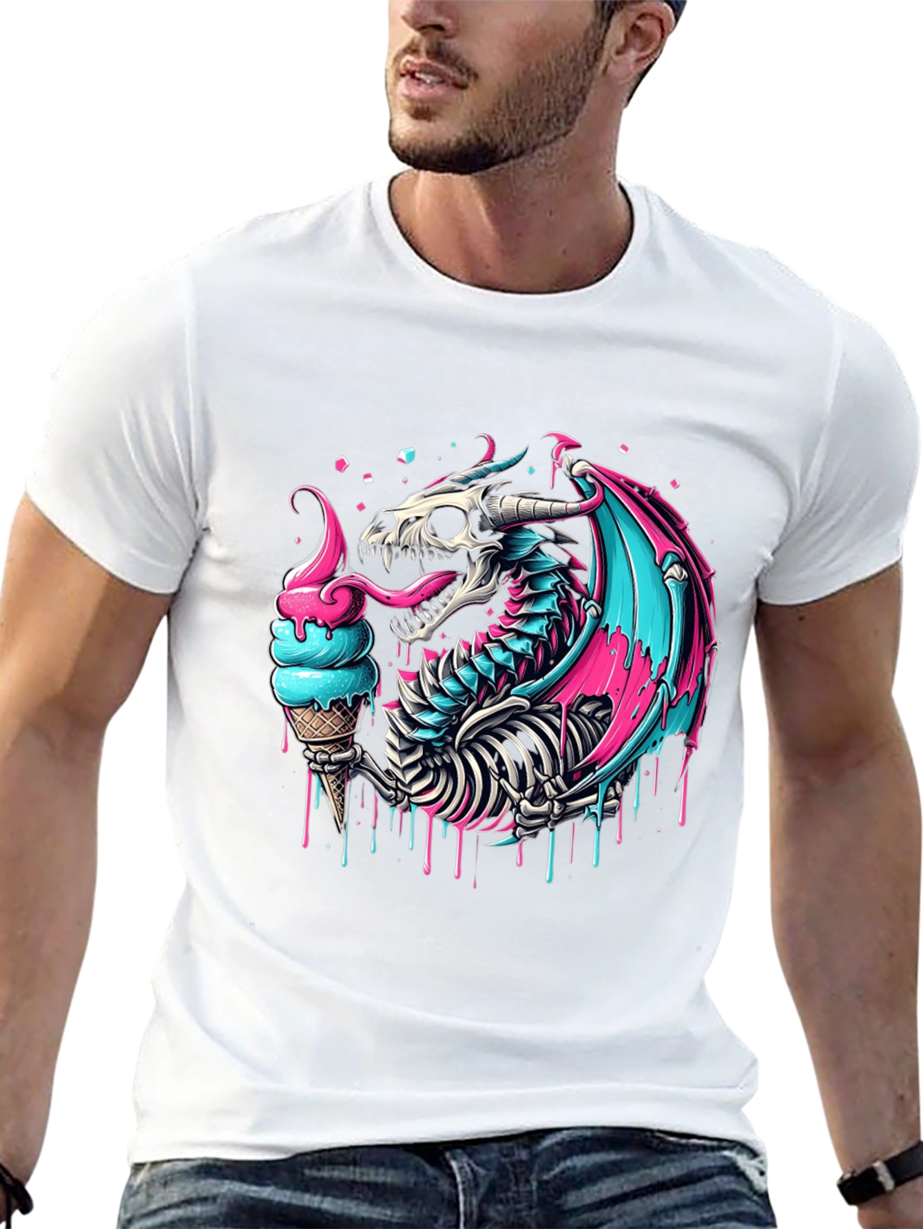 Ice Cream Dragon Graphic Tee