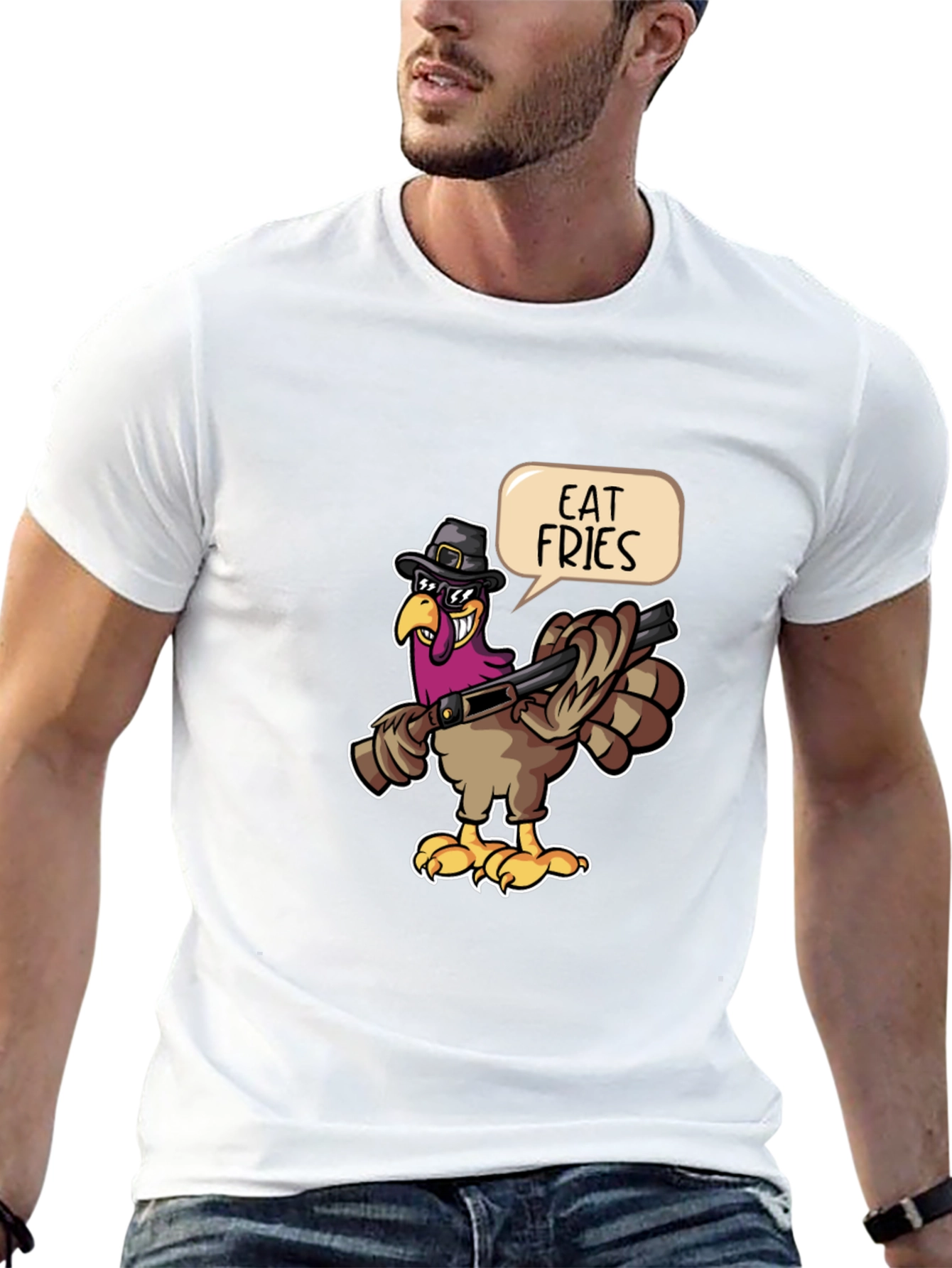 Eat Fries Turkey Graphic Tee