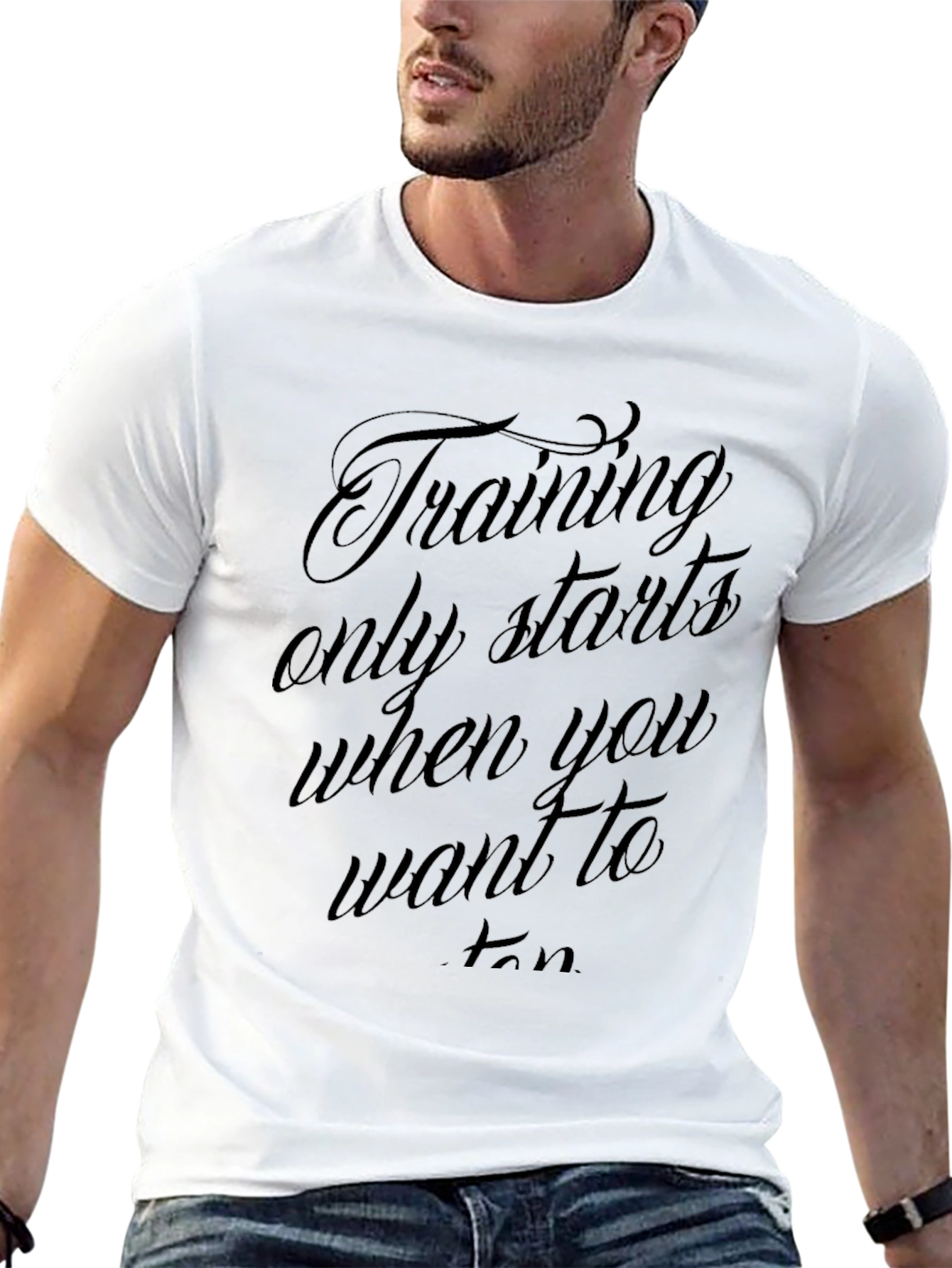 Training Starts Tee - Motivation Workout Shirt
