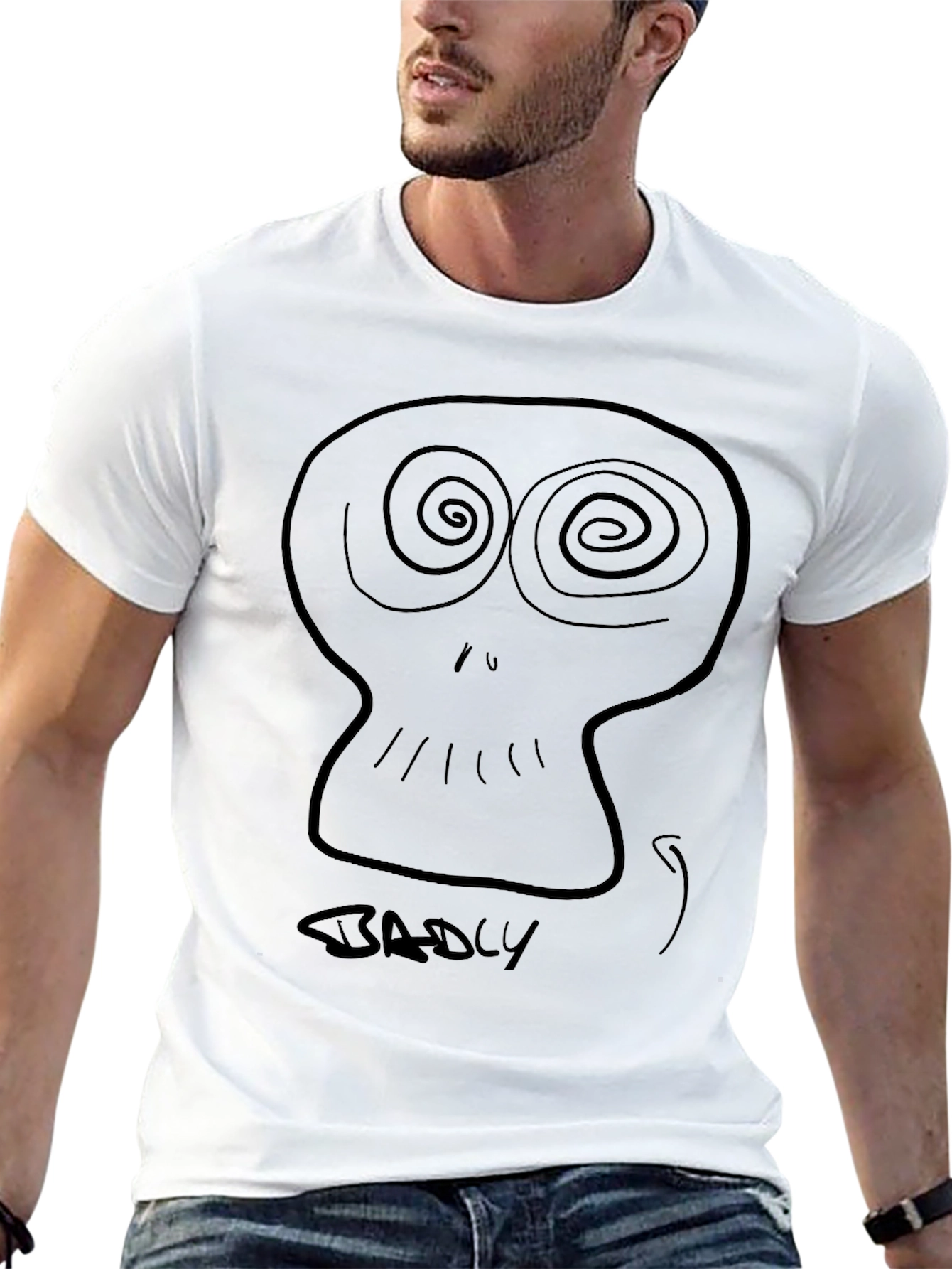Badly Drawn Skull Black T-Shirt