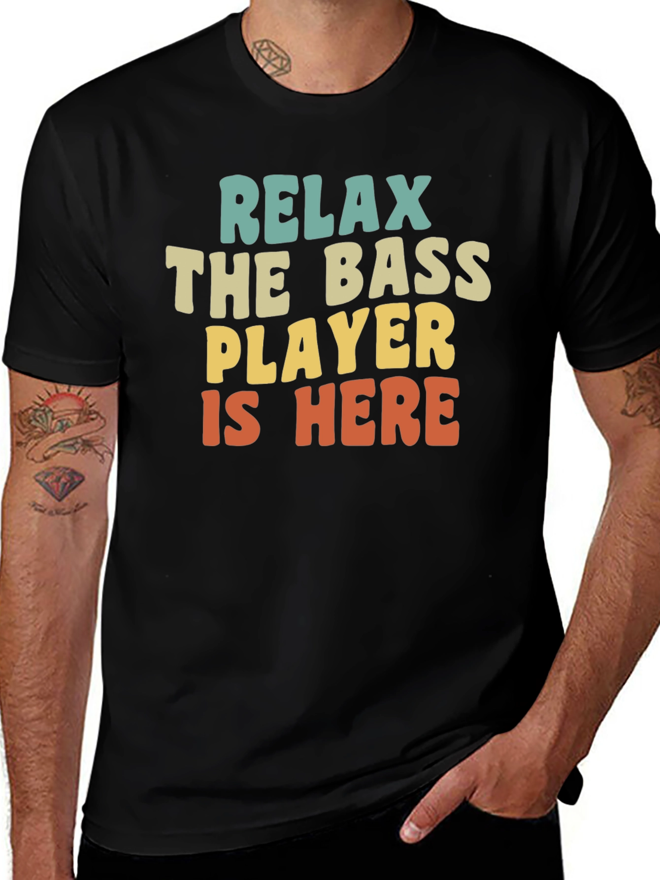 Relax Bass Player Novelty Graphic Tee