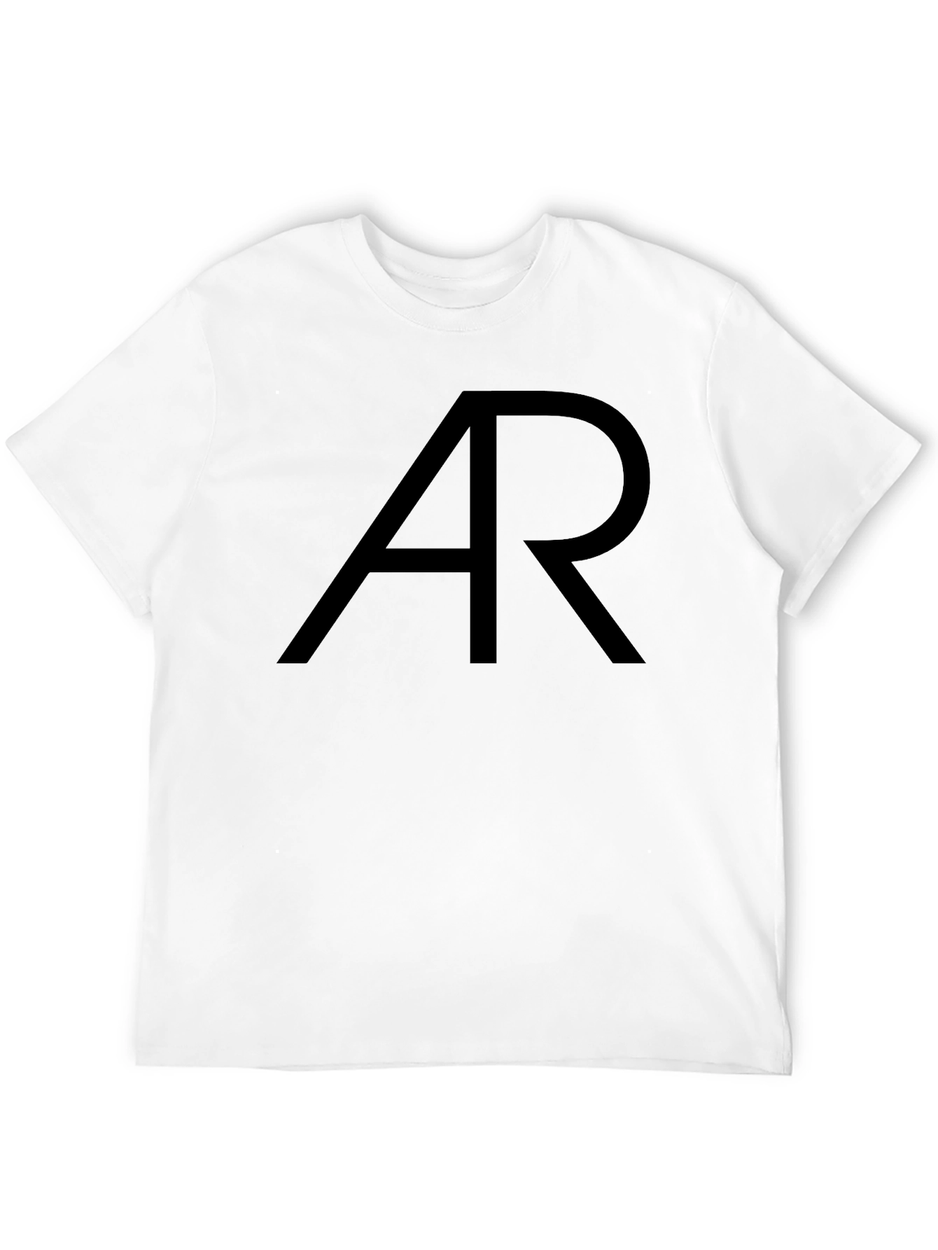 AR Initial Black Graphic Tee - Modern Style