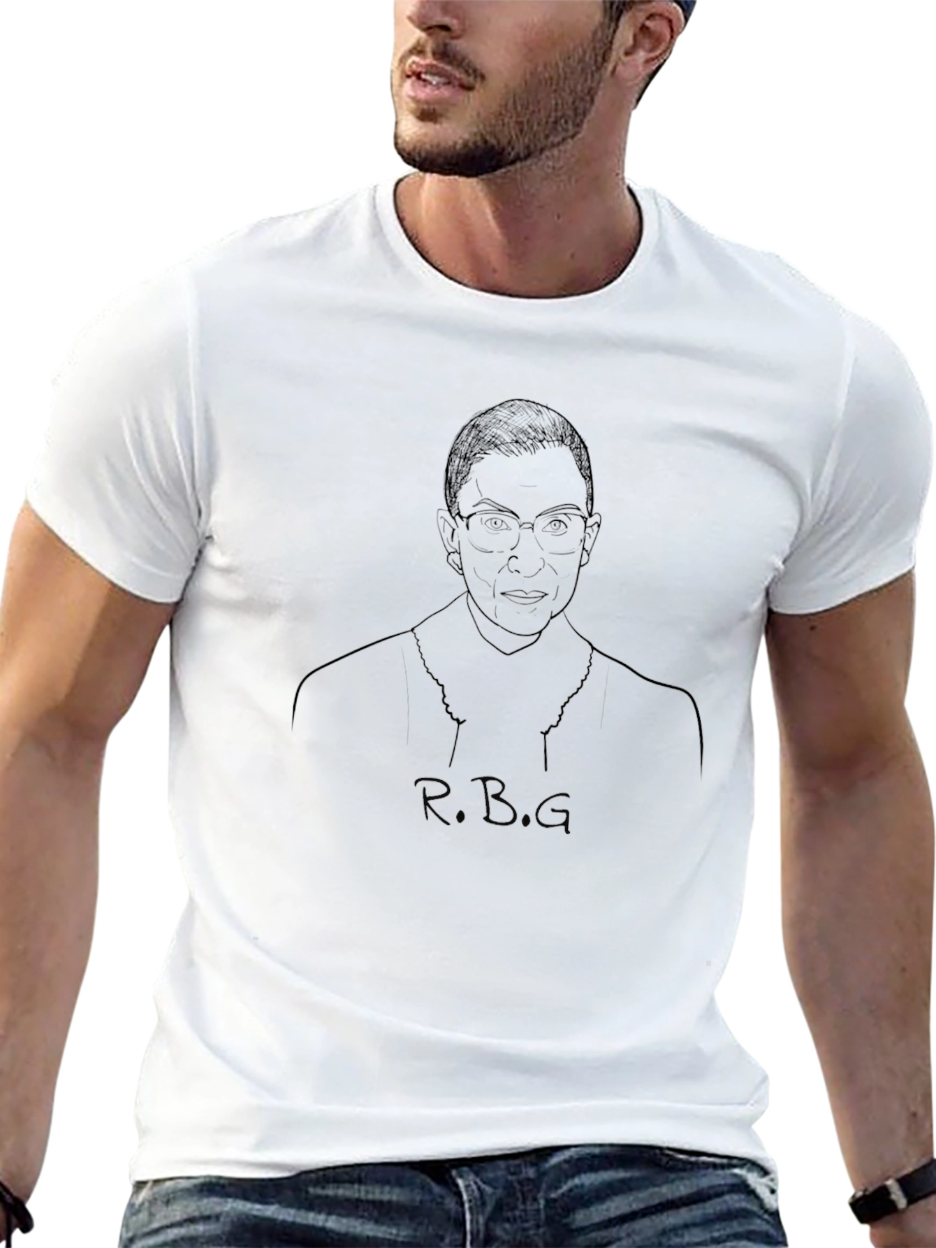 RBG Portrait T-Shirt - Minimalist Design