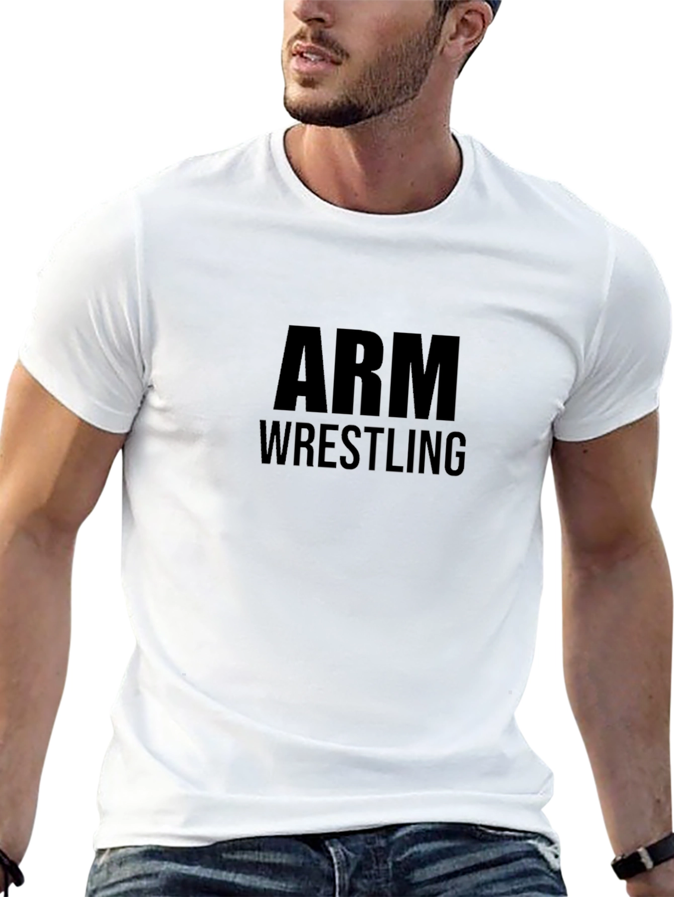 Arm Wrestling Graphic Tee - Black T-Shirt