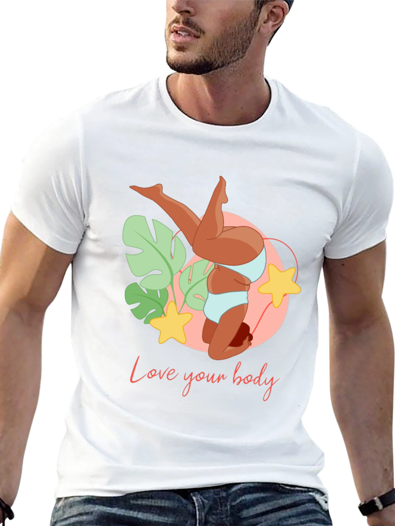 Love Your Body Black Graphic Tee
