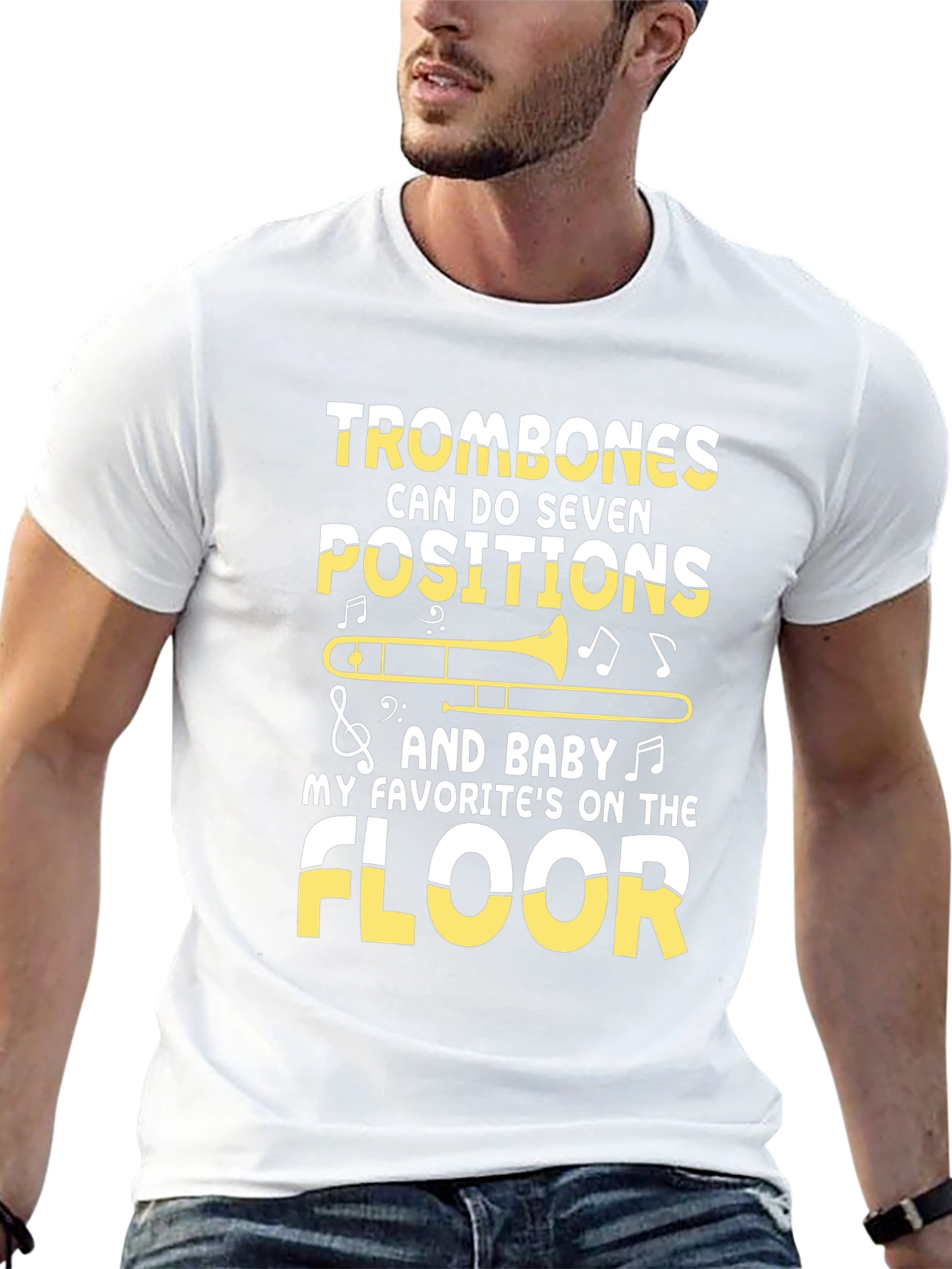 Trombones Seven Positions Graphic T-Shirt