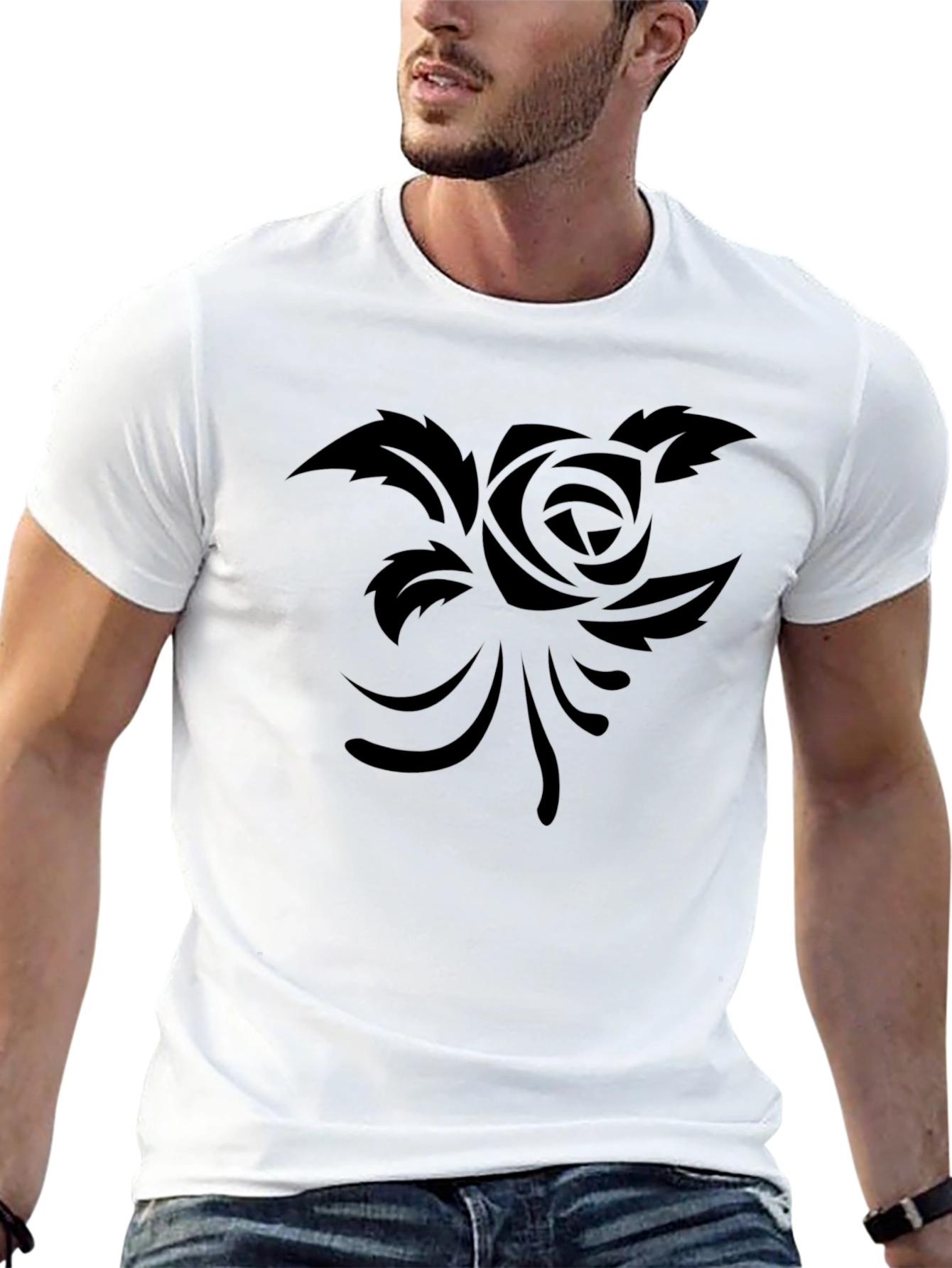 Black Rose Graphic Tee - Stylish & Comfortable