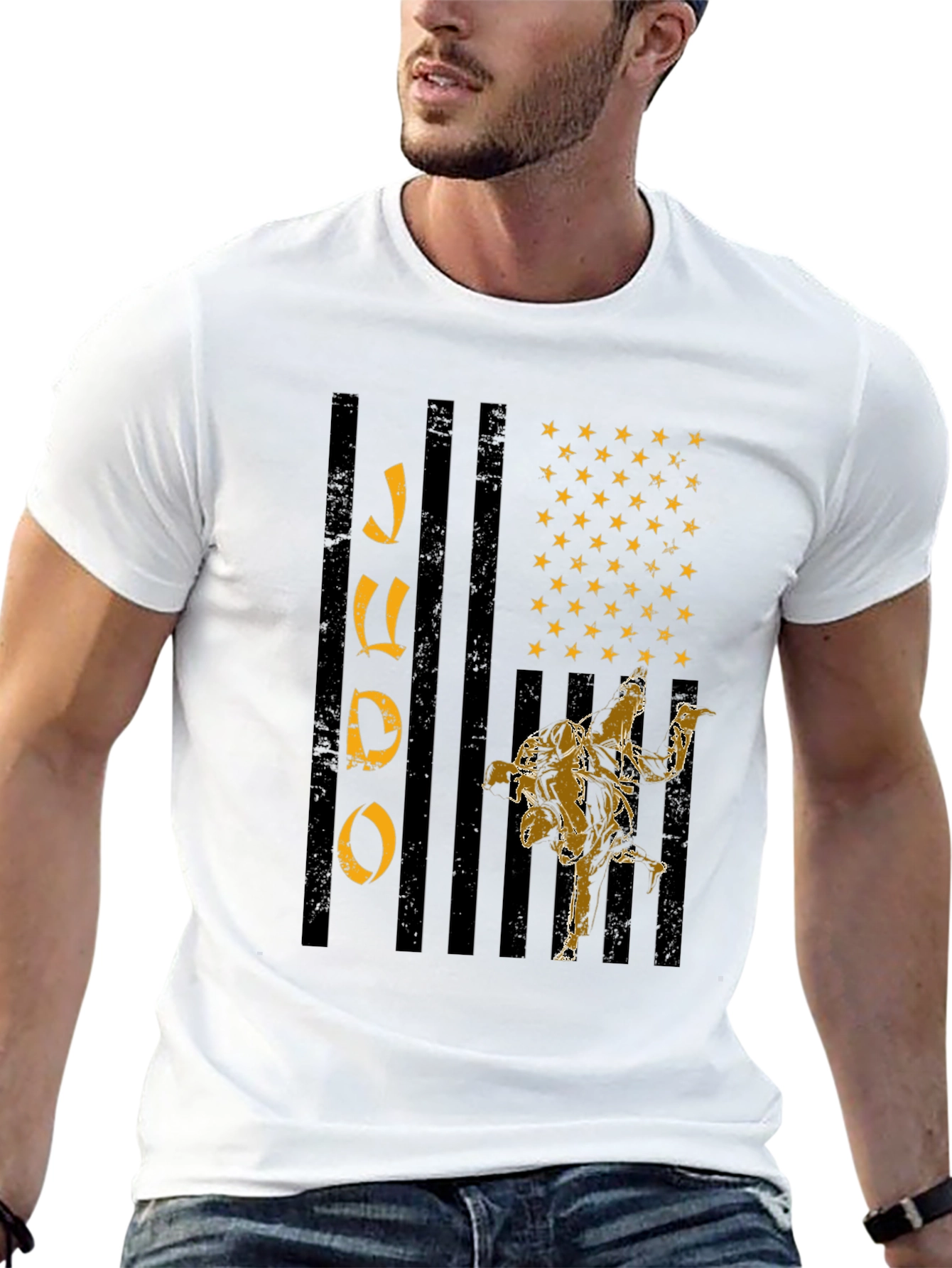 Judo USA Flag Graphic T-Shirt