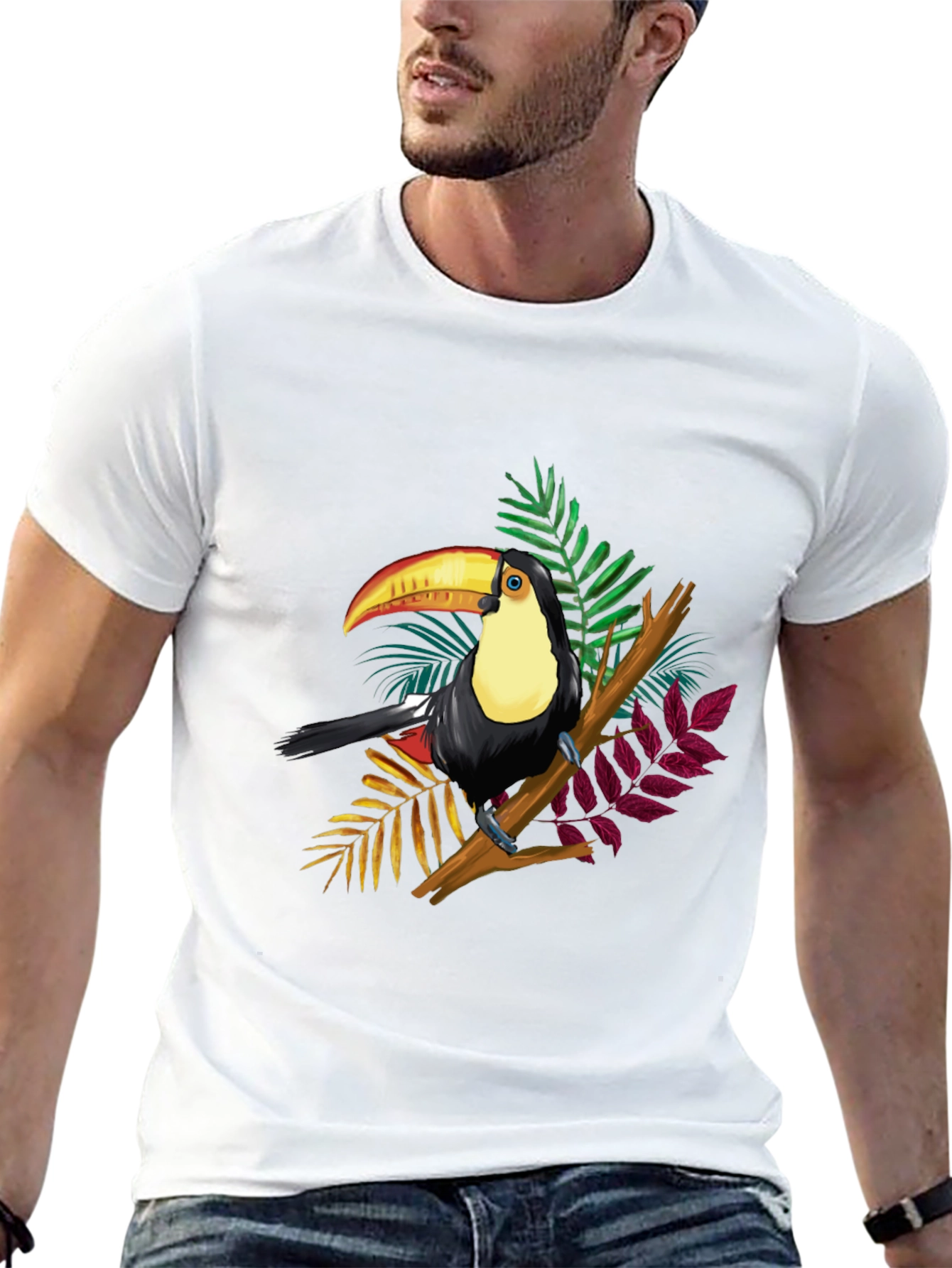 Toucan Graphic Black T-Shirt