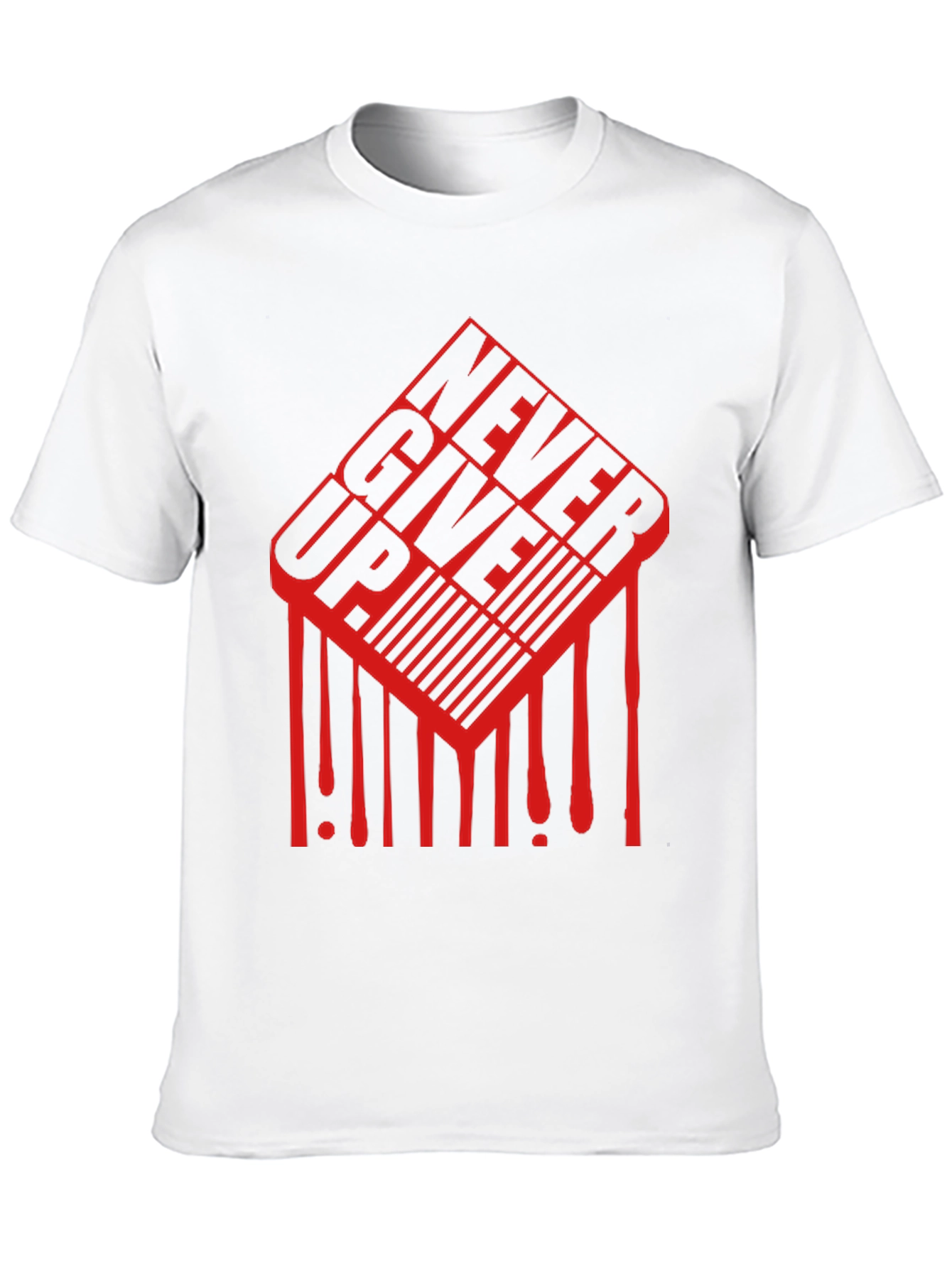 Never Give Up Graphic Tee - Black