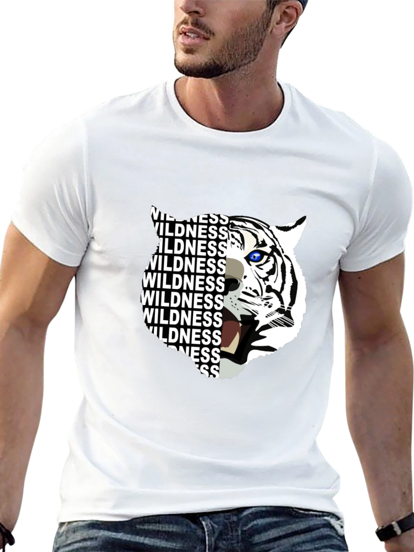 Wildness Tiger Graphic Print T-Shirt