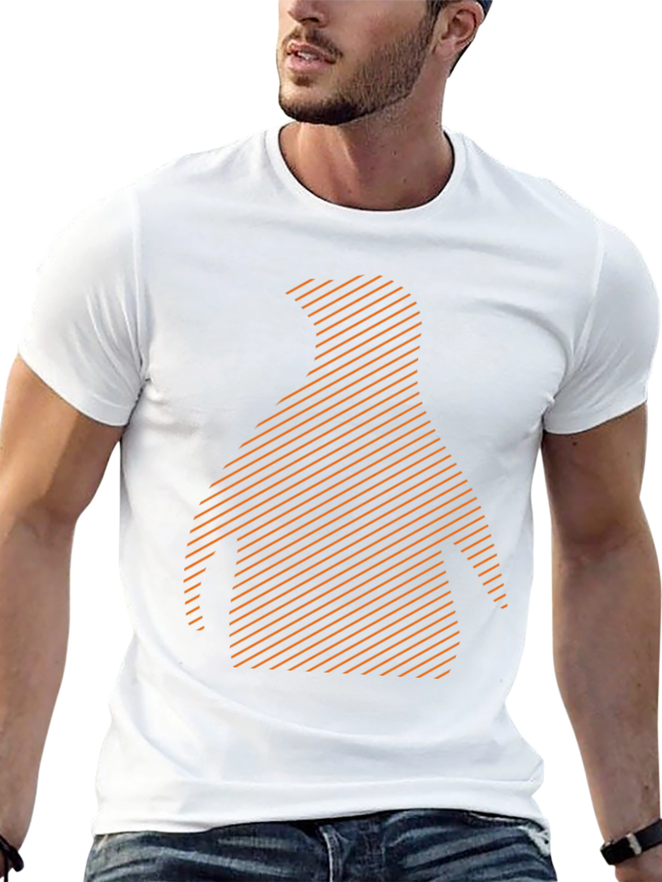 Stripped Penguin Graphic Tee - Casual Black T-Shirt