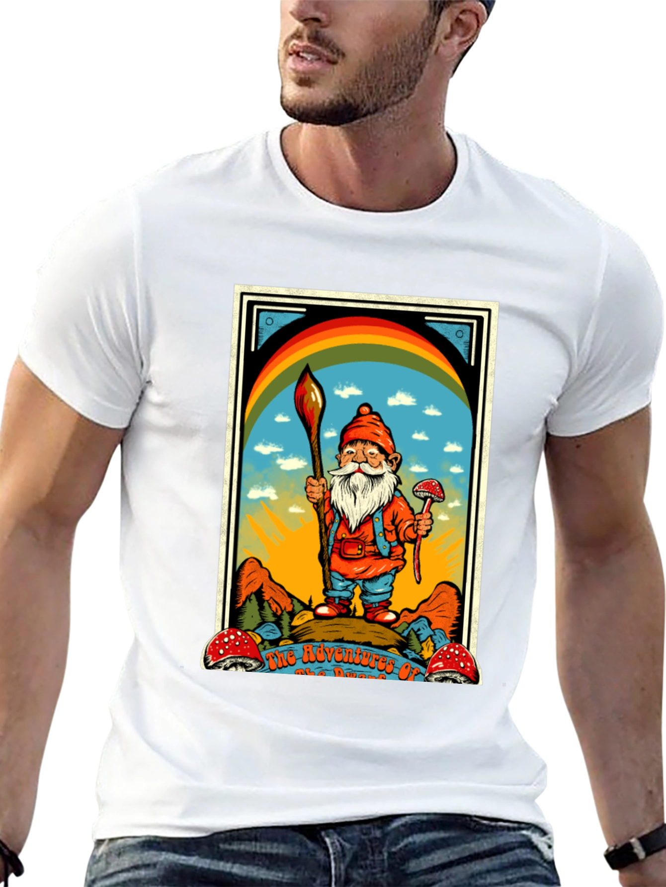 Whimsical Gnome Graphic Tee - Adventures Await!