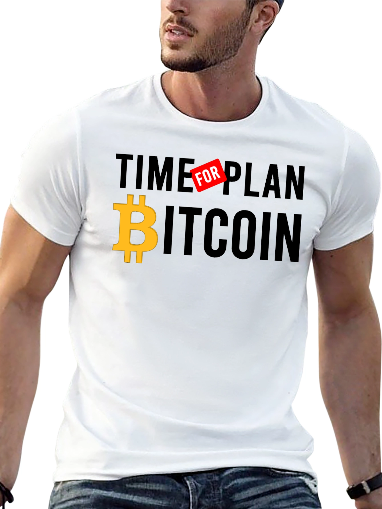 Time for Bitcoin Black Graphic T-Shirt