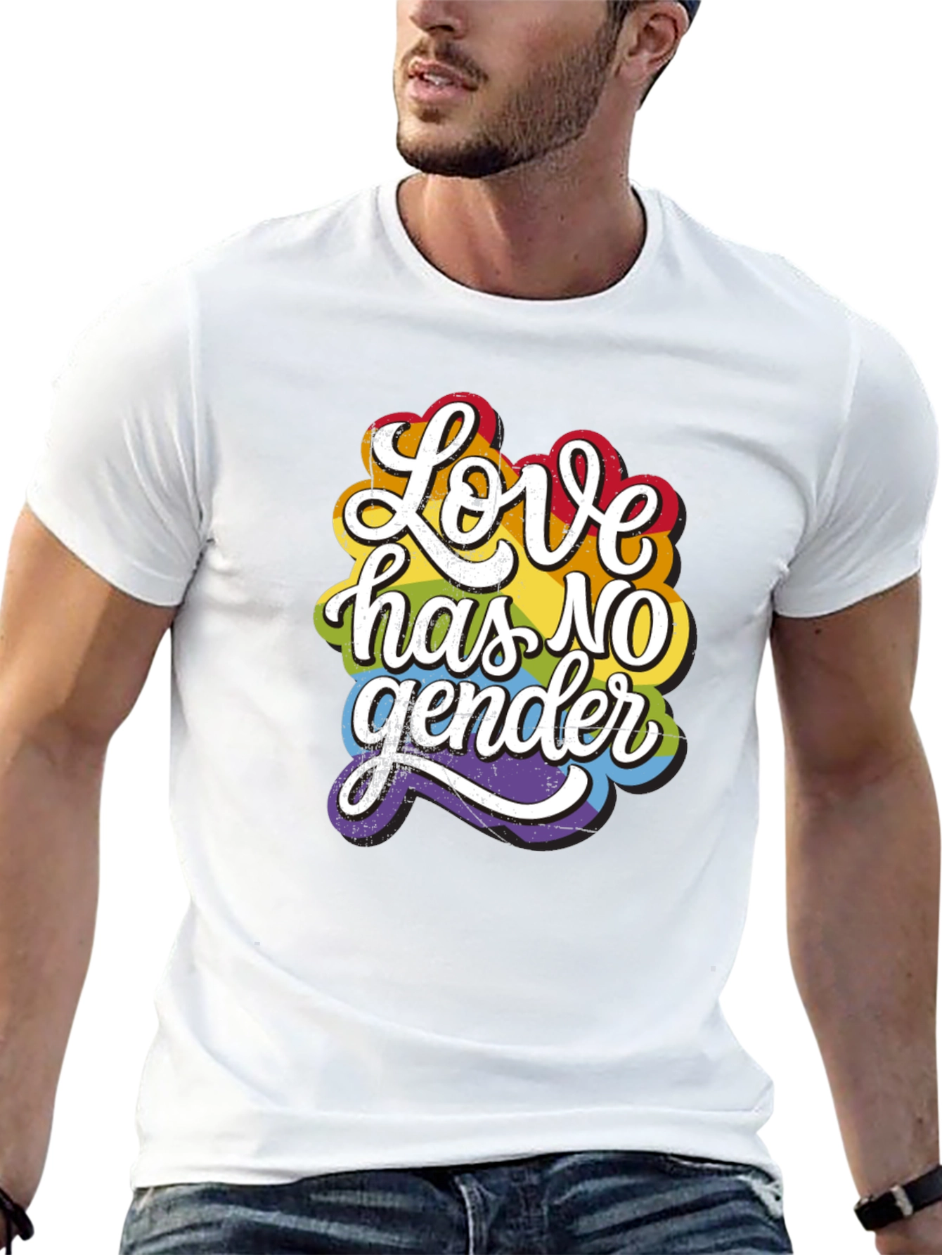 Love Has No Gender Rainbow Graphic Tee