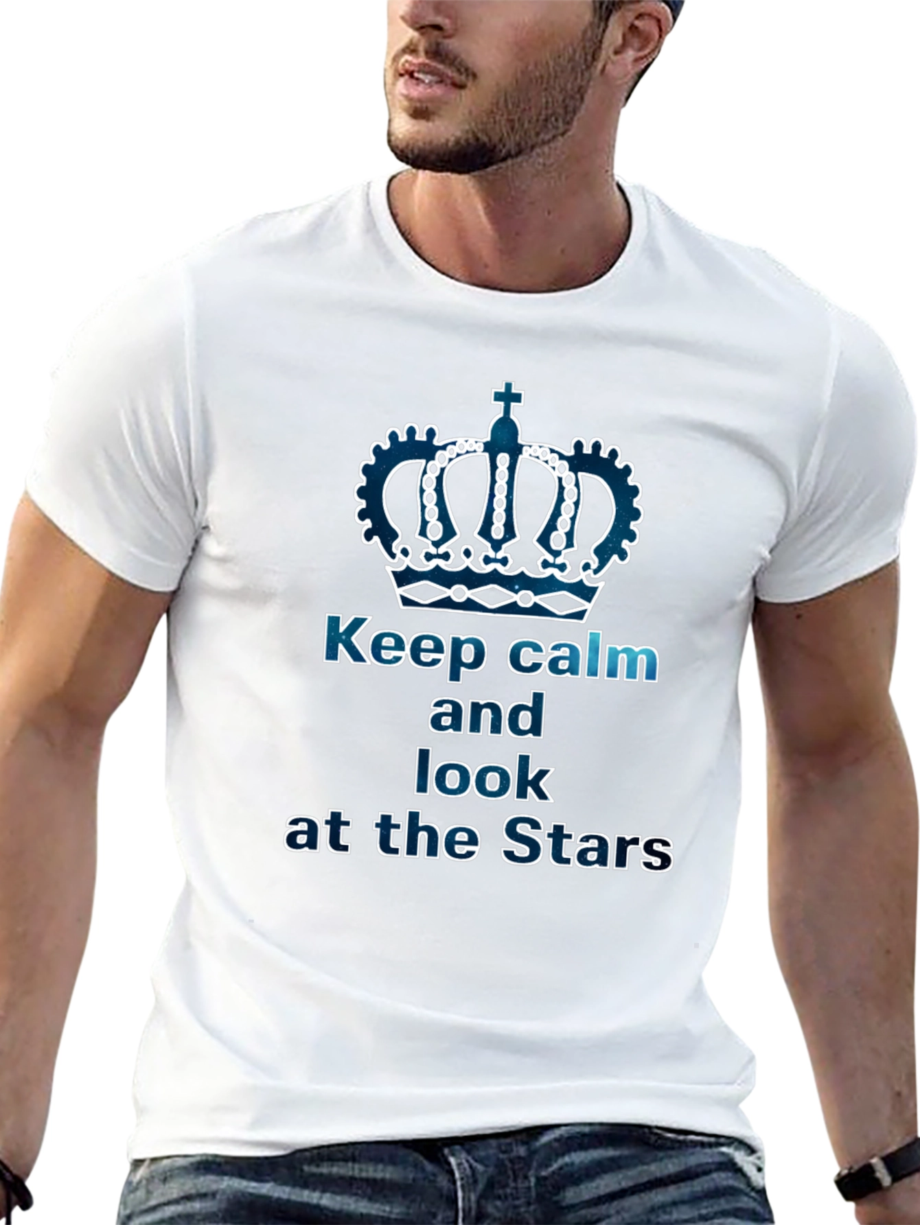 Keep Calm and Look at the Stars Graphic Tee