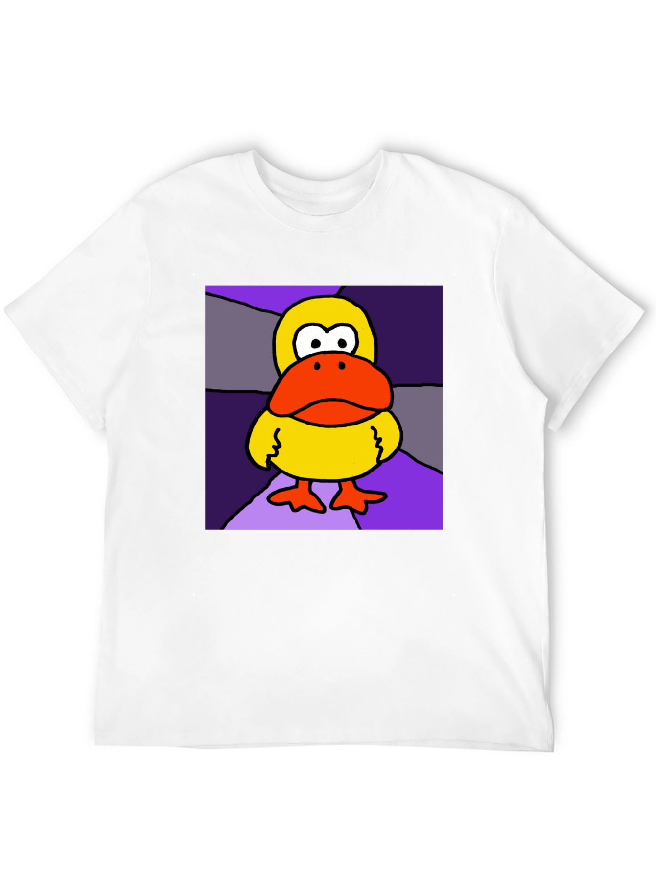 Duck Cartoon Graphic Black Tee
