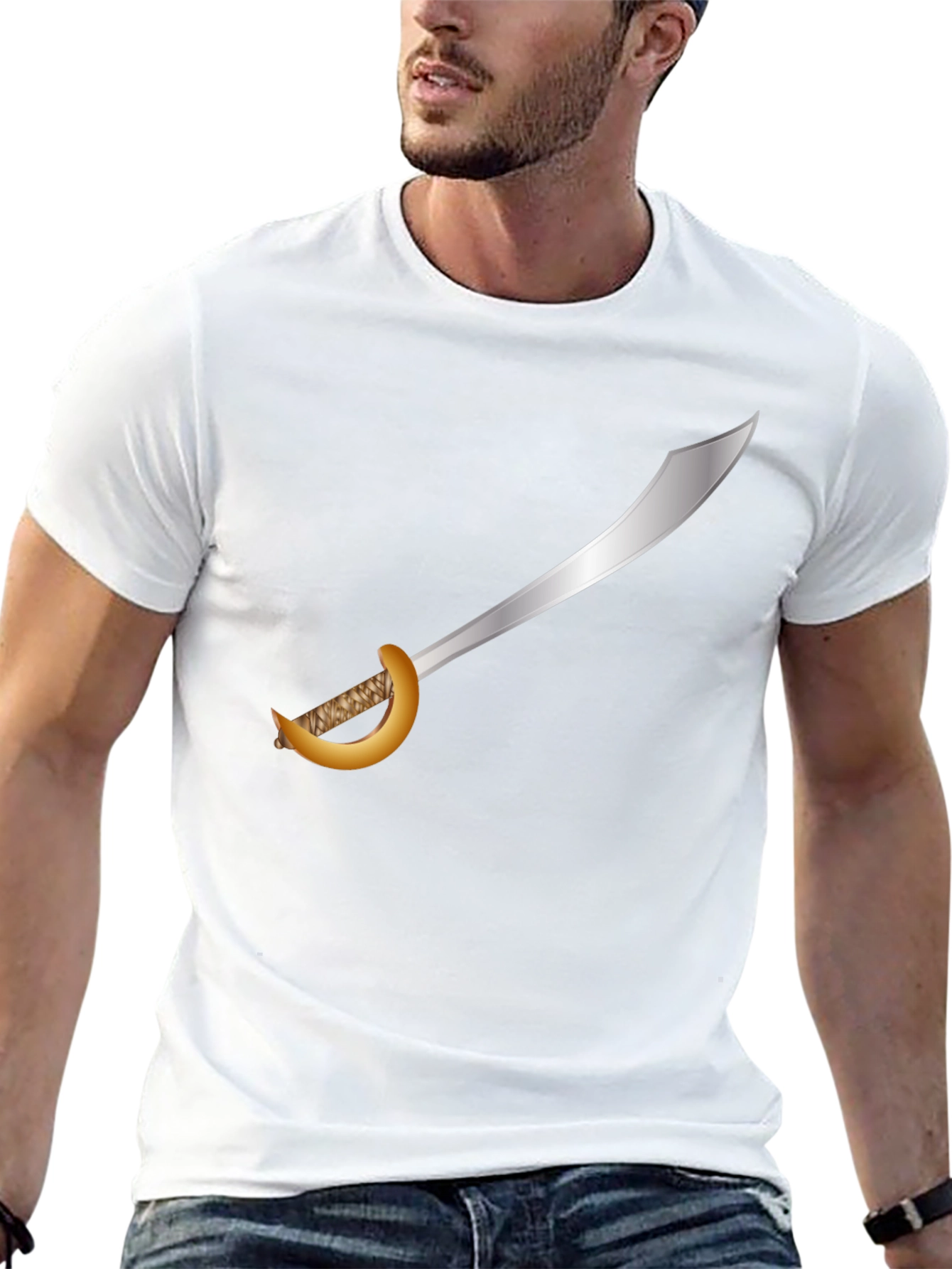 Pirate Cutlass T-Shirt - Black Cotton Tee