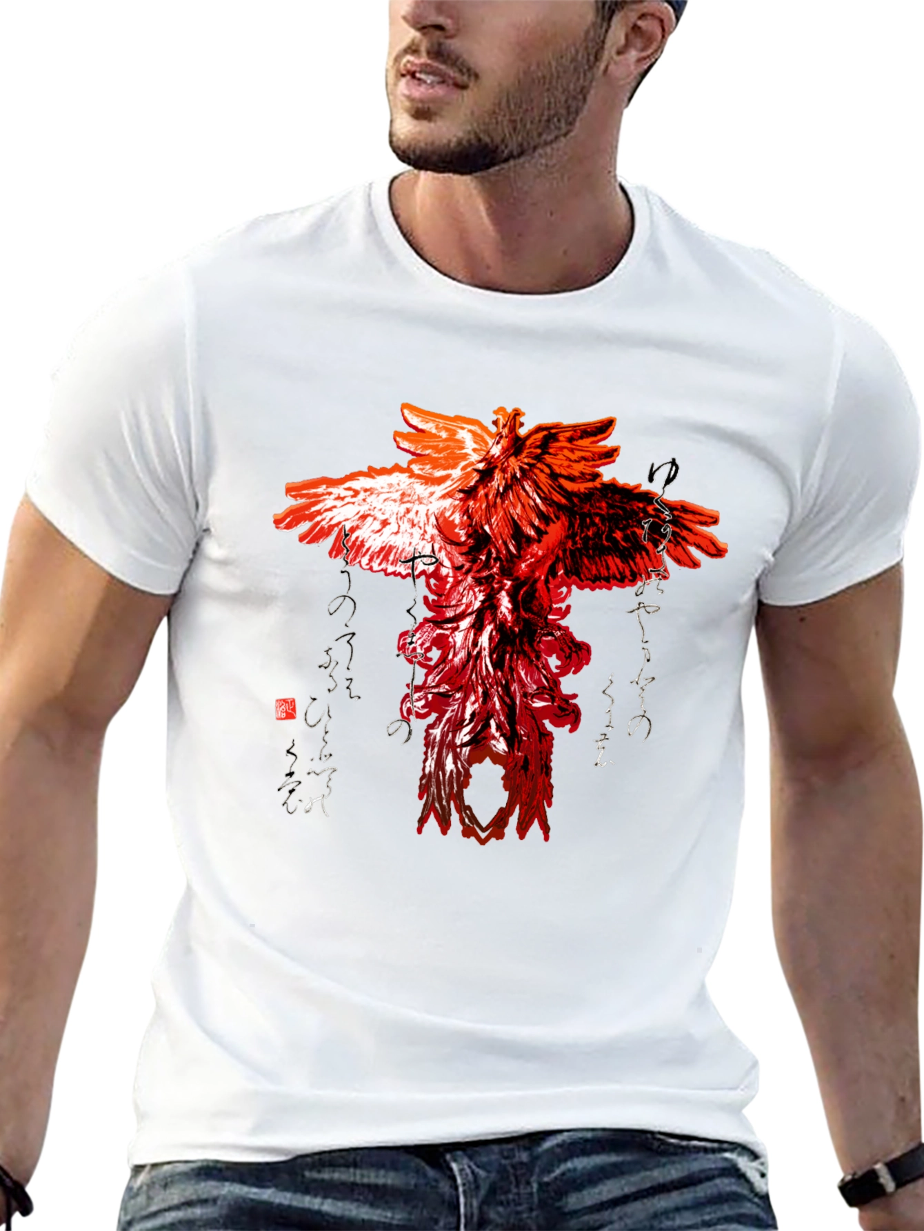 Fiery Phoenix Graphic Tee - Unique Design