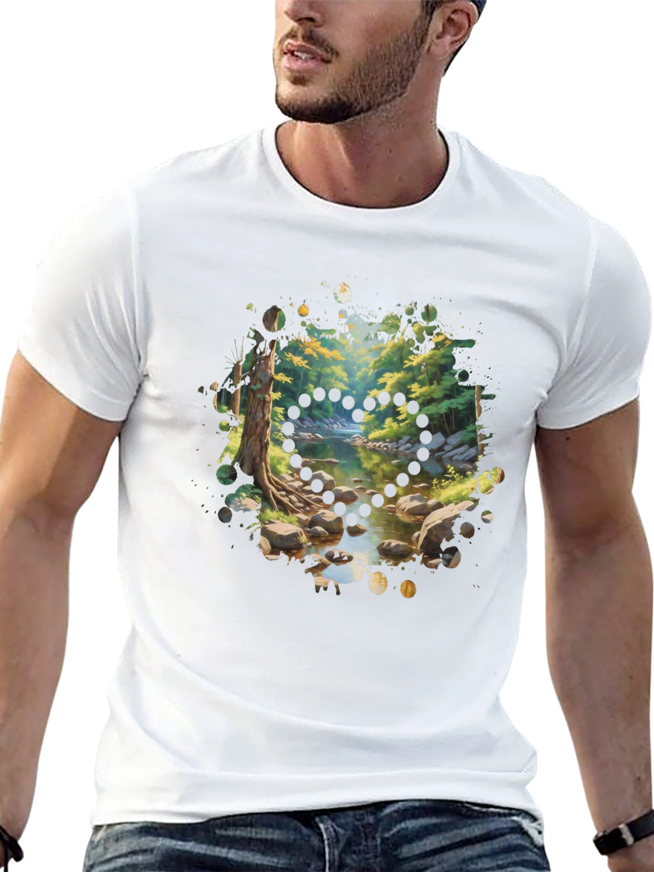 Nature Stream Heart T-Shirt