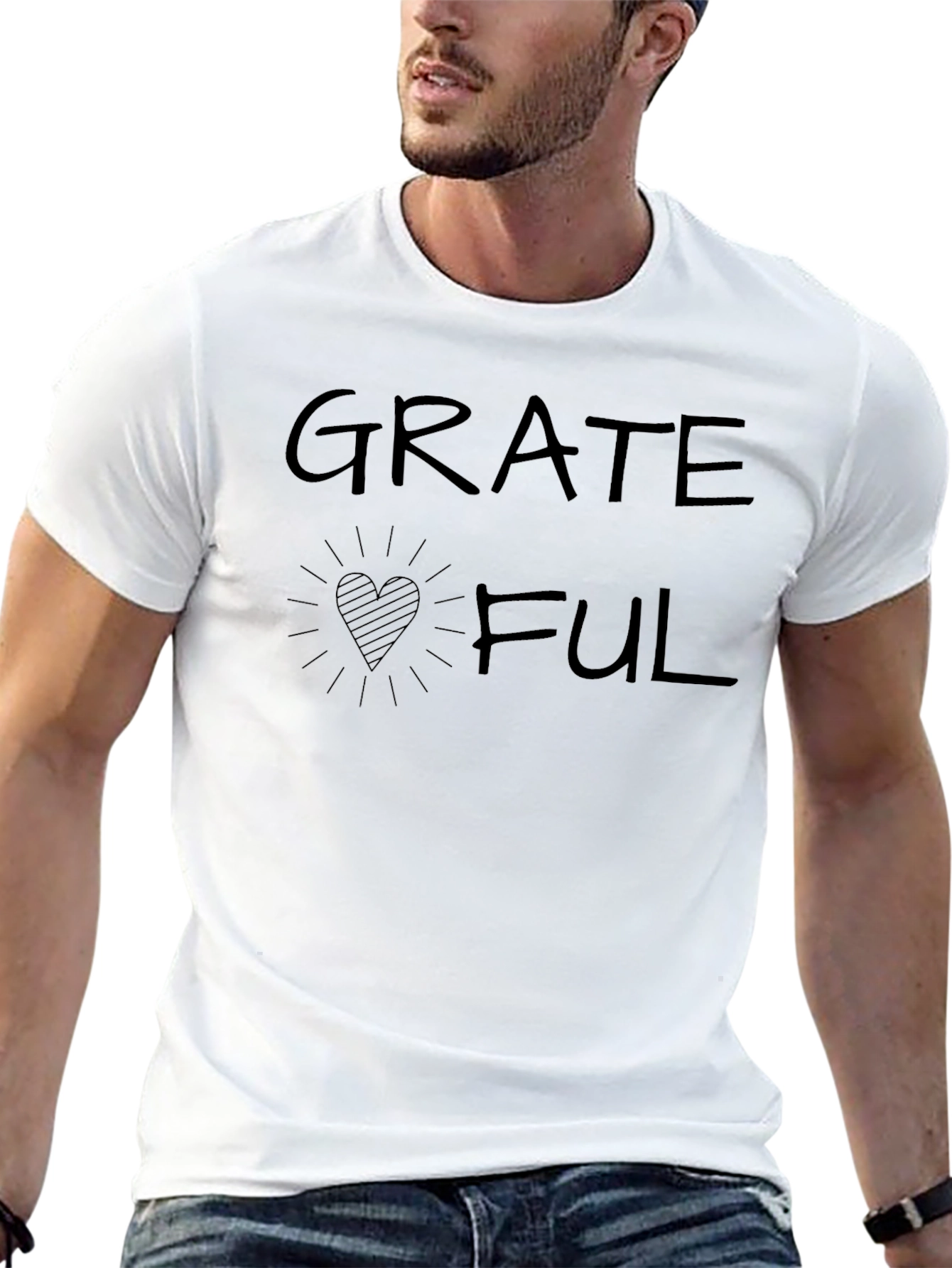 Grateful Heart Graphic T-Shirt - Casual Comfort