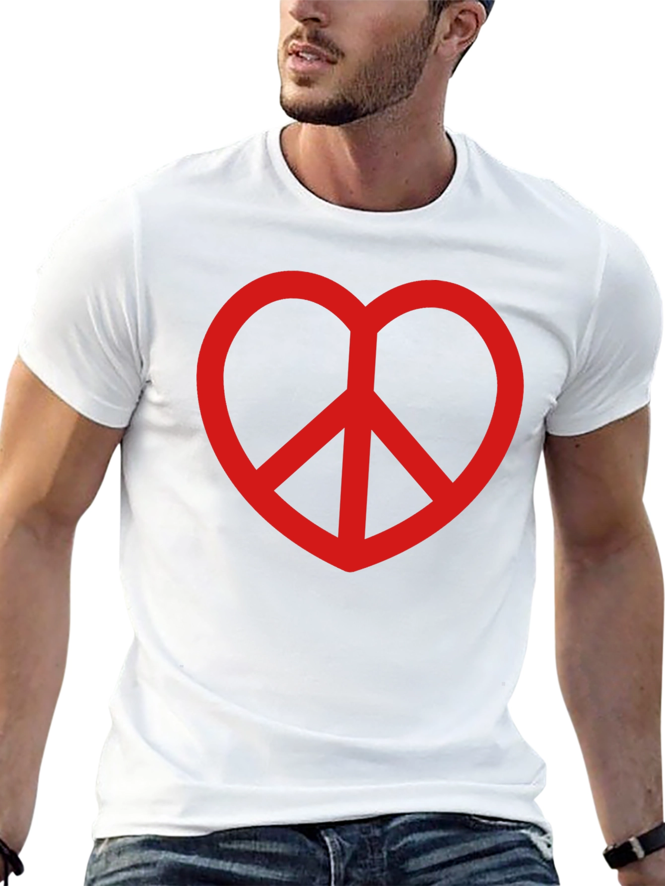 Peace Heart T-Shirt - Black