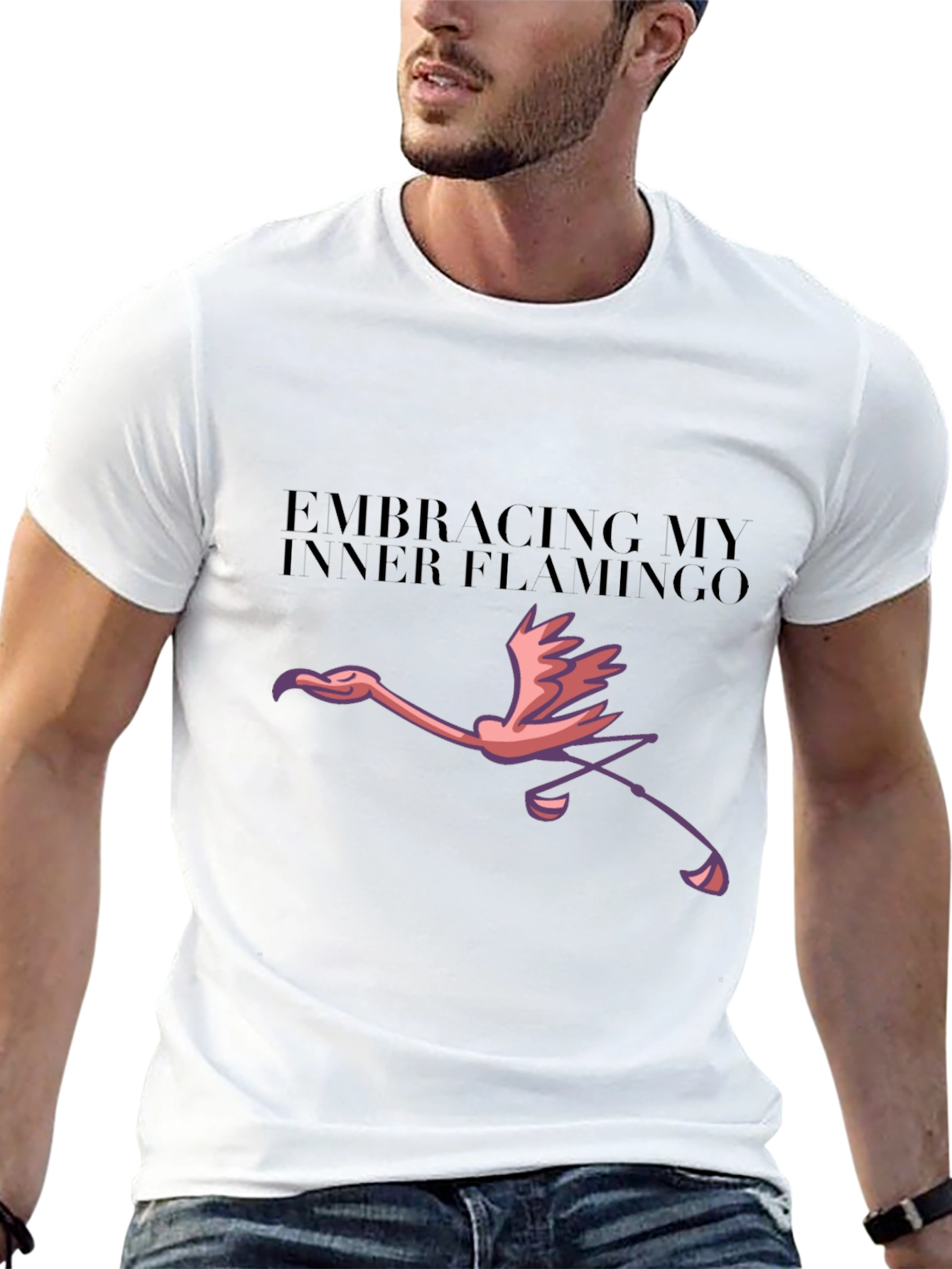 Embracing Inner Flamingo Graphic Tee