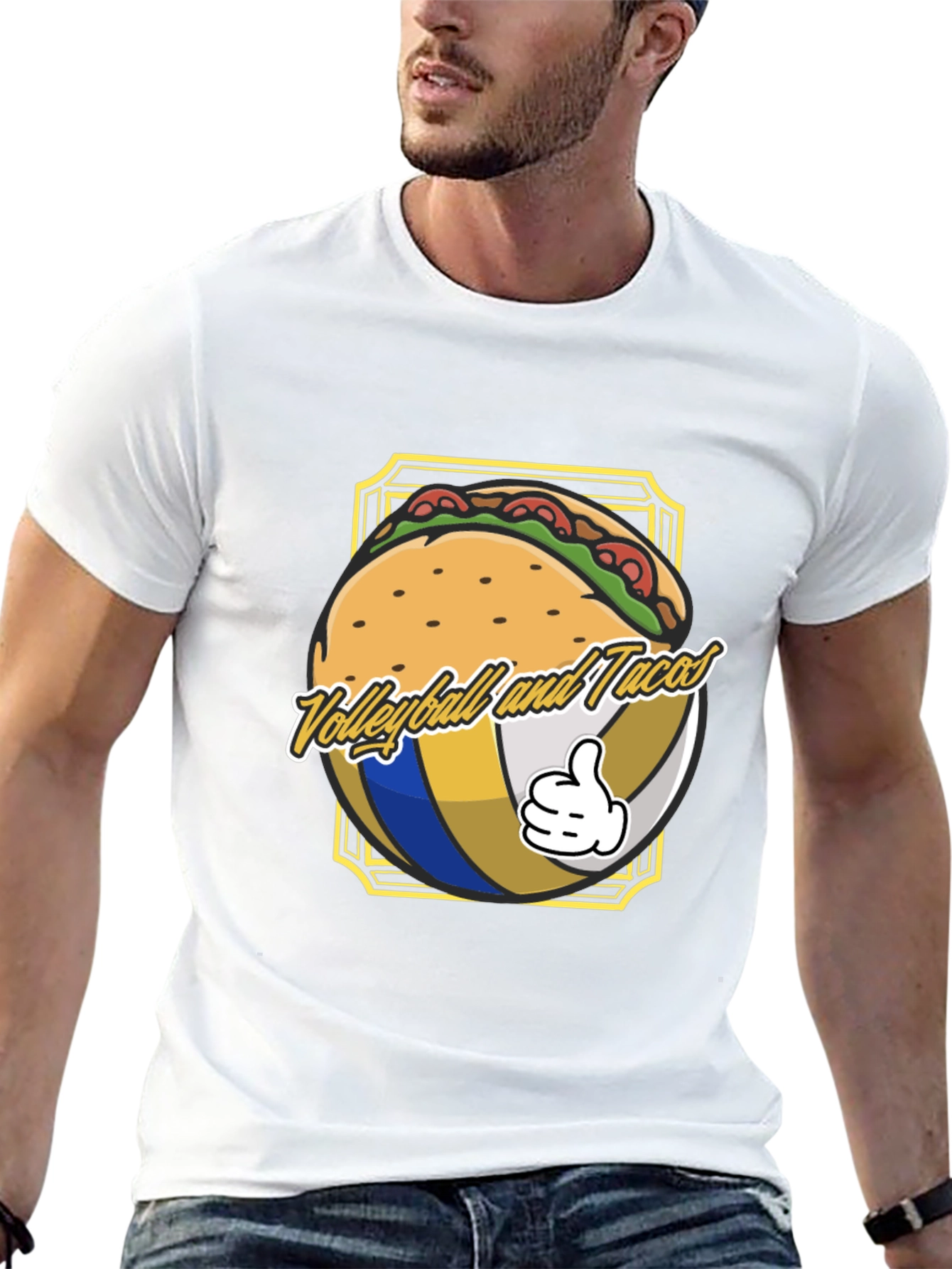 Volleyball and Tacos Graphic T-Shirt
