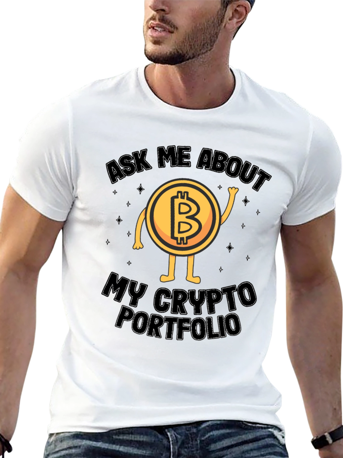 Bitcoin Crypto Portfolio T-Shirt - Ask Me About