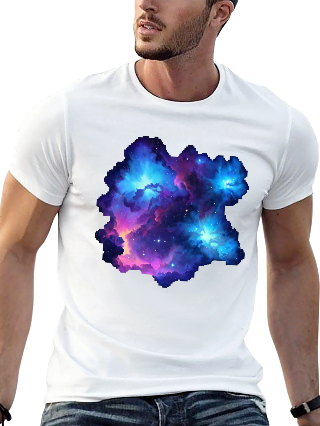 Nebula Galaxy Graphic Print Mens T-Shirt