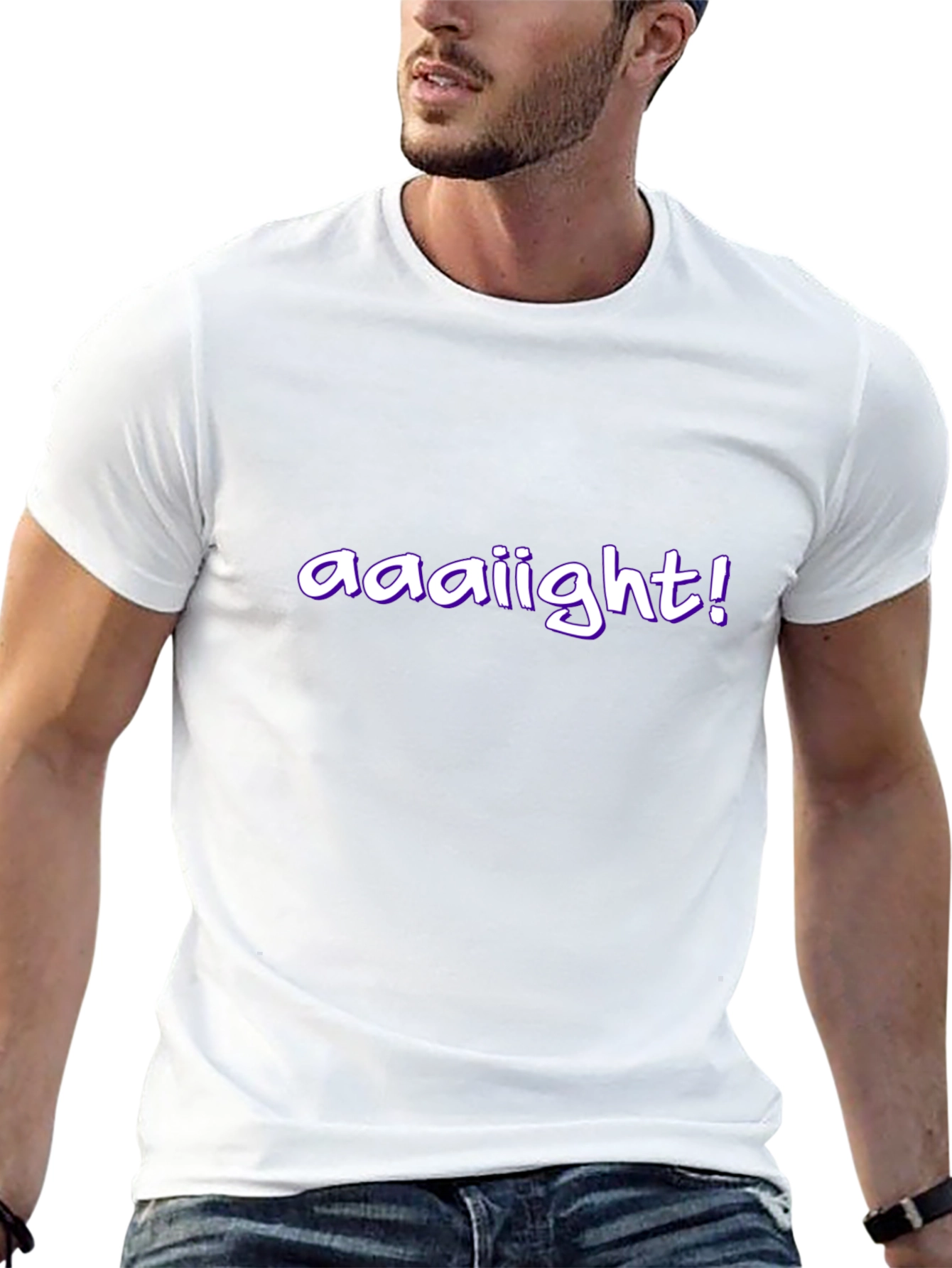 aaaiiight! Graphic Black T-Shirt