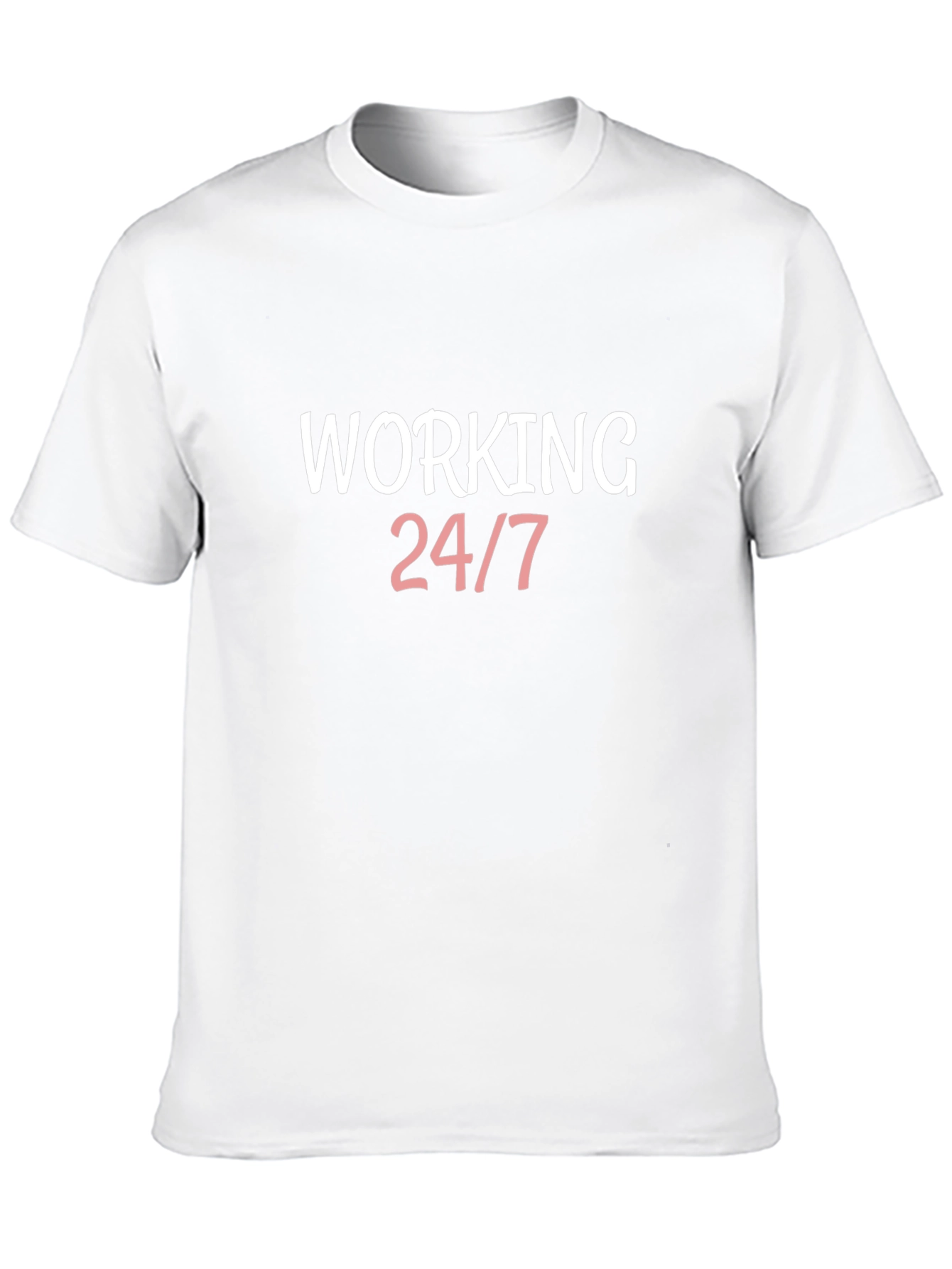 Working 24/7 Graphic Print Black T-Shirt