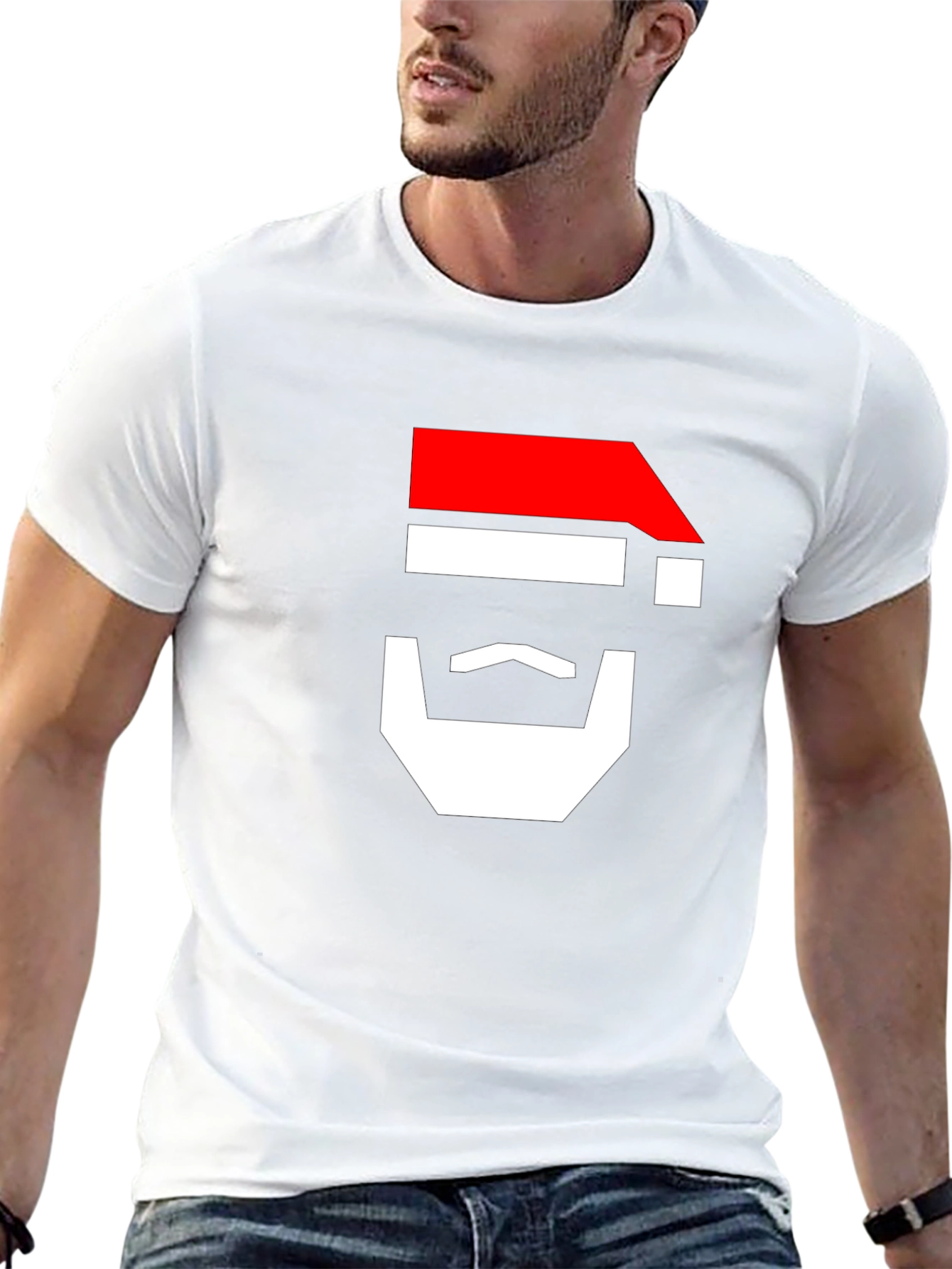 Geometric Santa Claus T-Shirt