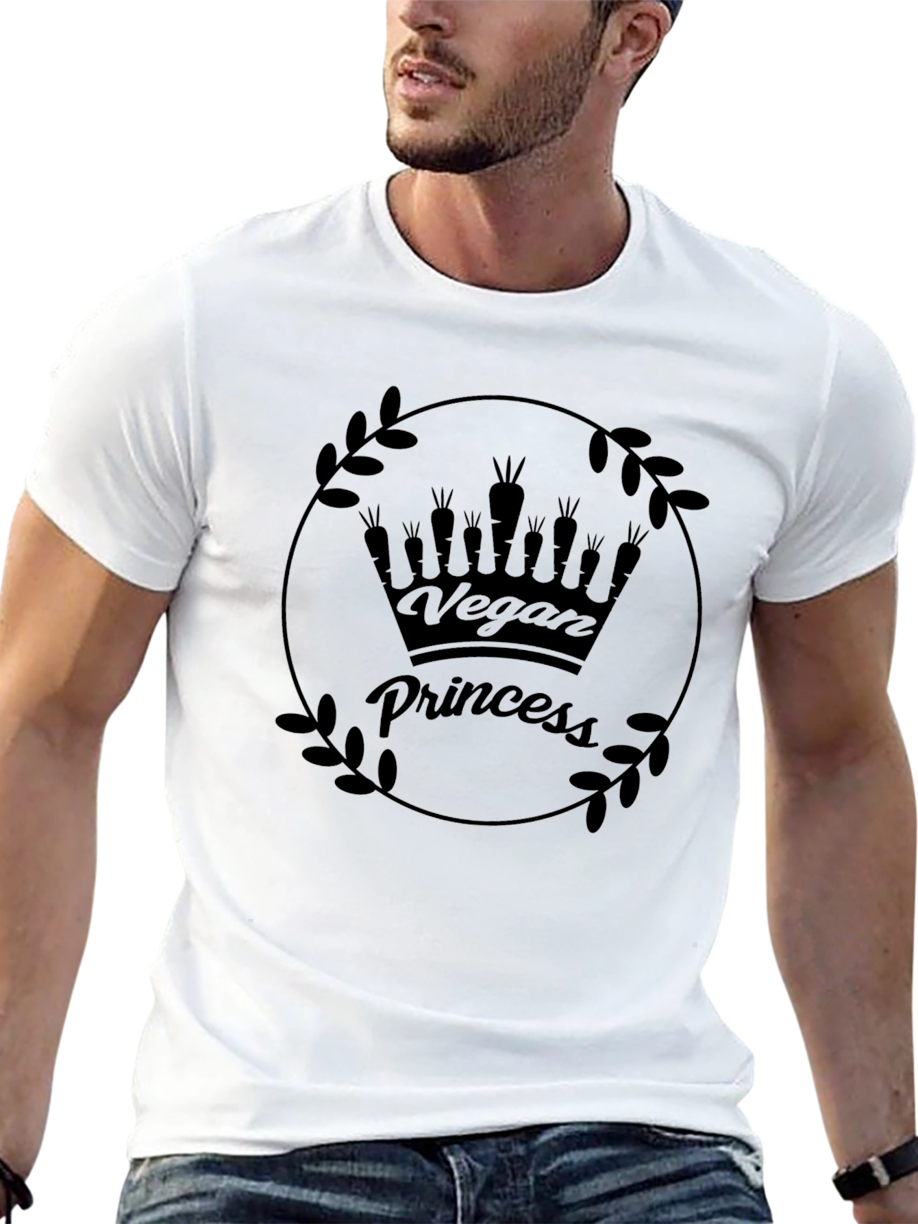 Vegan Princess T-Shirt - Cute Carrot Crown Tee