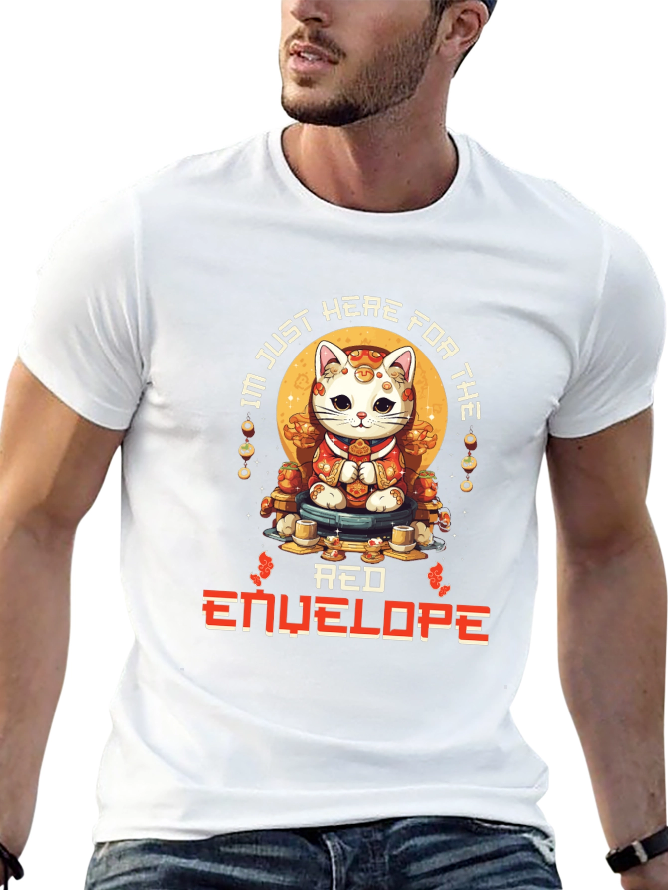 Lucky Cat Red Envelope T-Shirt