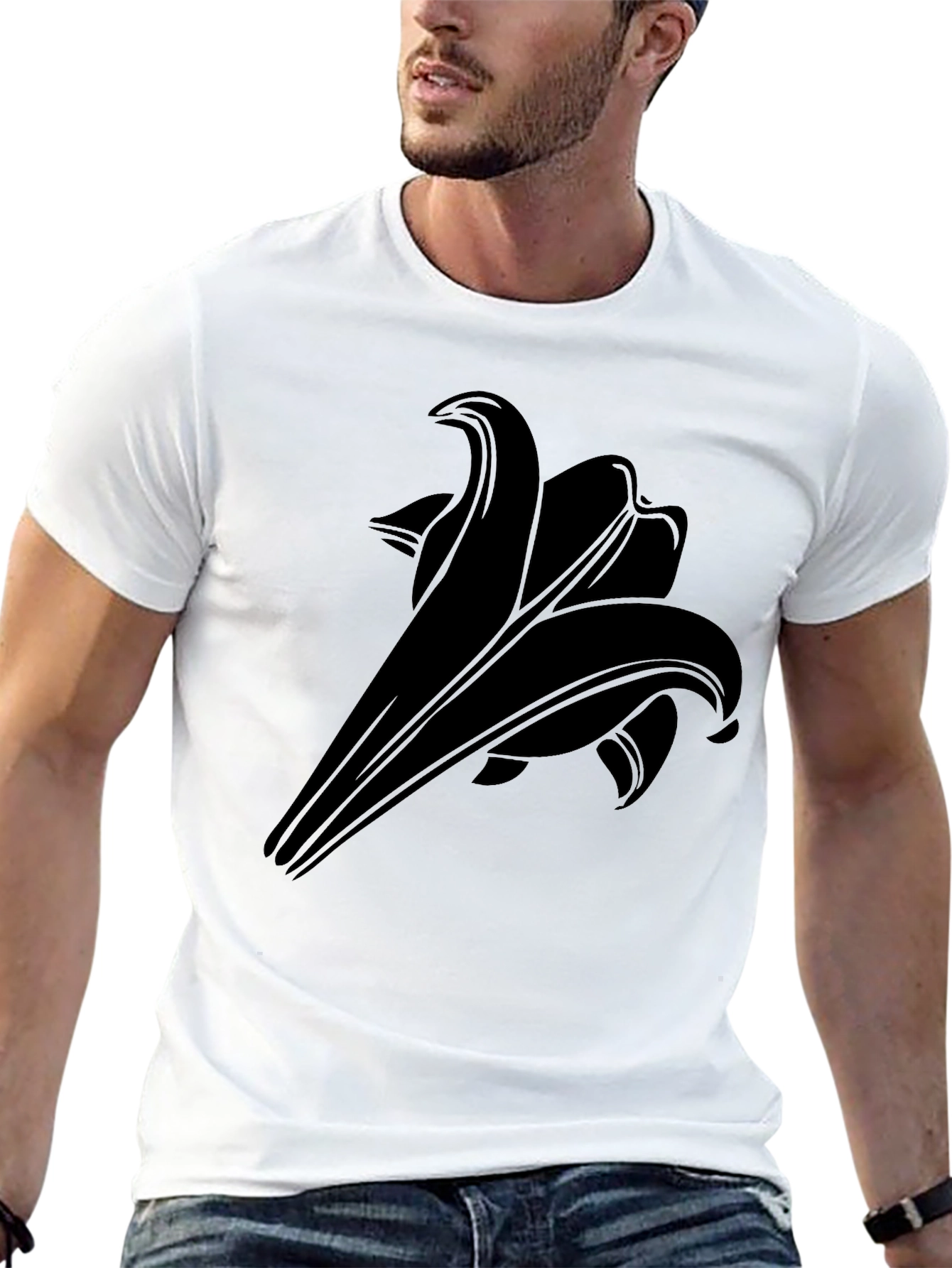 Black Lily Graphic Tee - Stylish Casual Wear