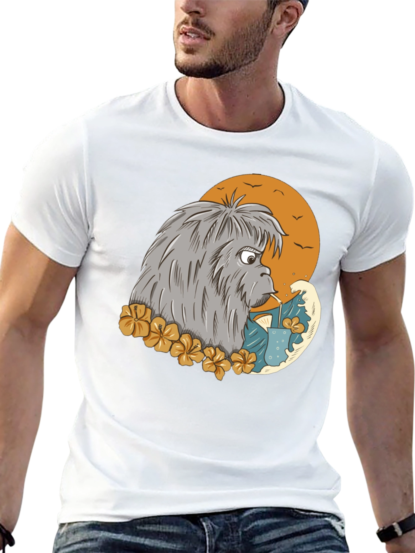 Cartoon Sasquatch T-Shirt - Black