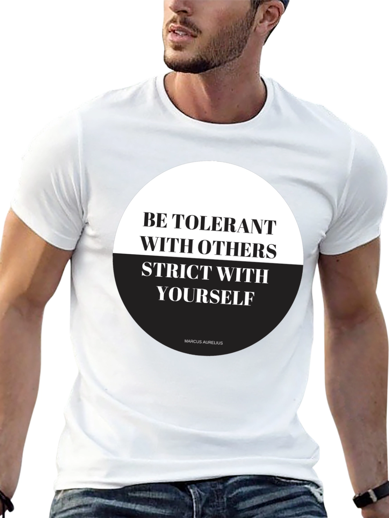Stoic Philosophy T-Shirt - Be Tolerant Be Strict