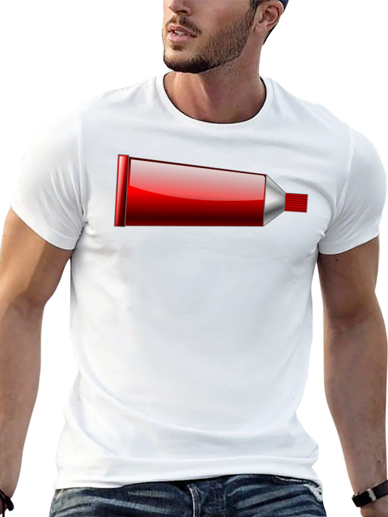 Novelty Toothpaste Tube Black T-Shirt