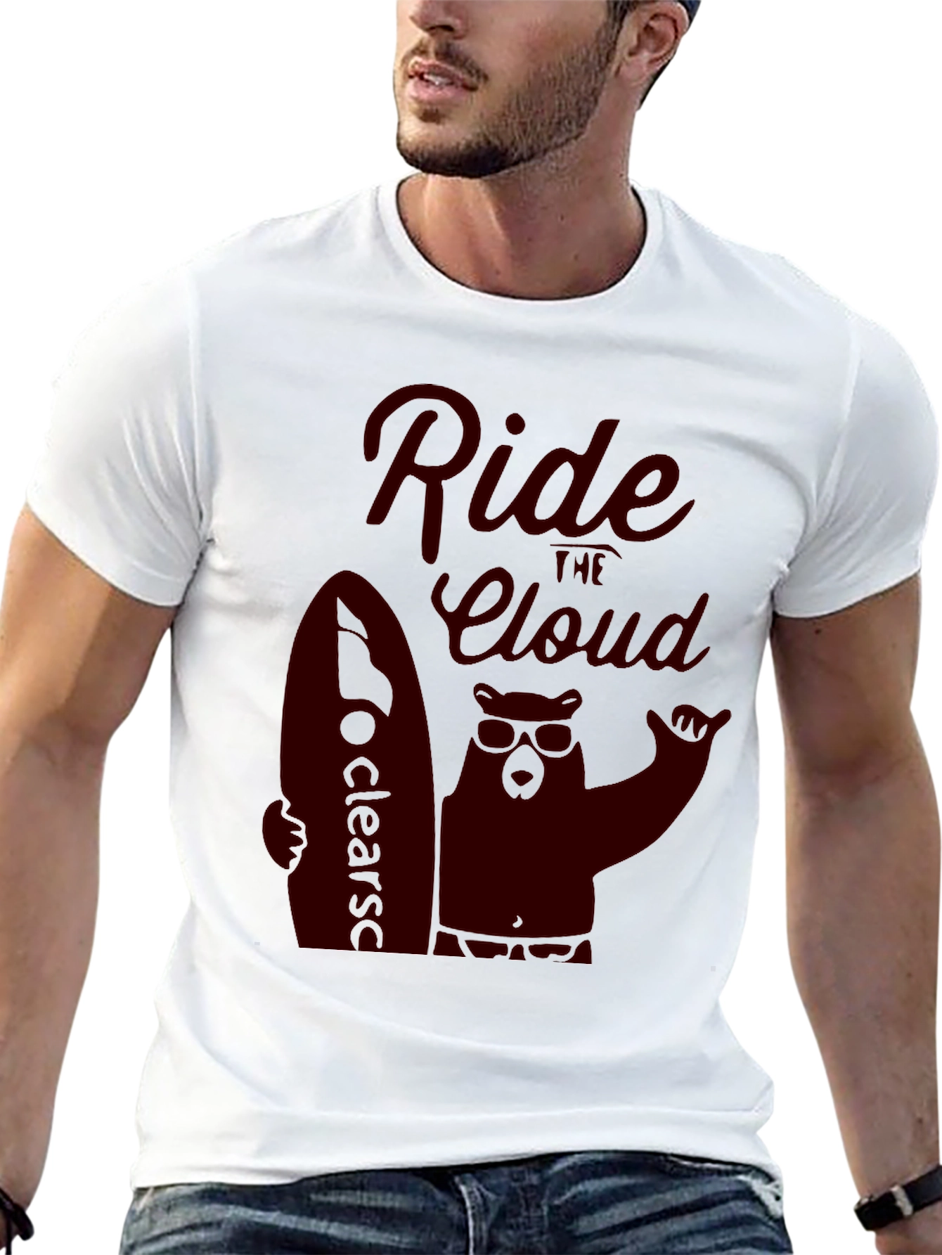 Ride the Cloud Black T-Shirt Cool Graphic Tee