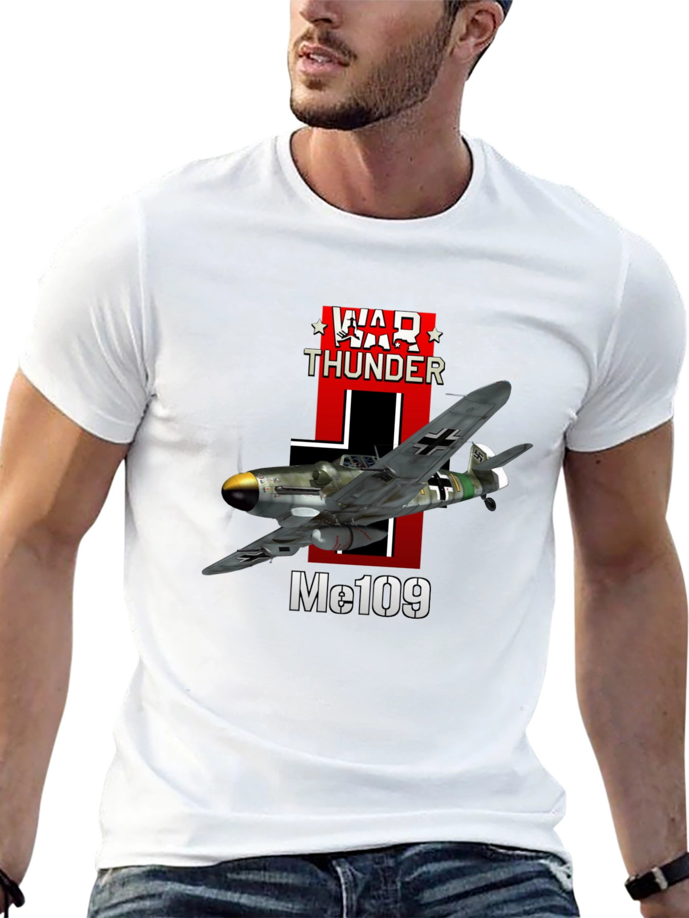 War Thunder Me109 Airplane Graphic T-Shirt