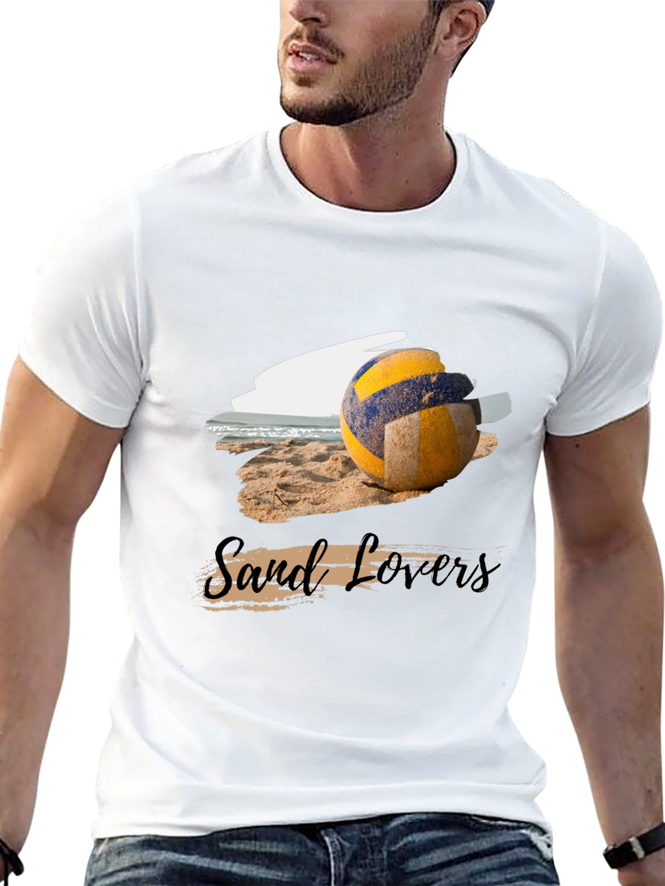 Sand Lovers Graphic Tee - Beach Volleyball Design